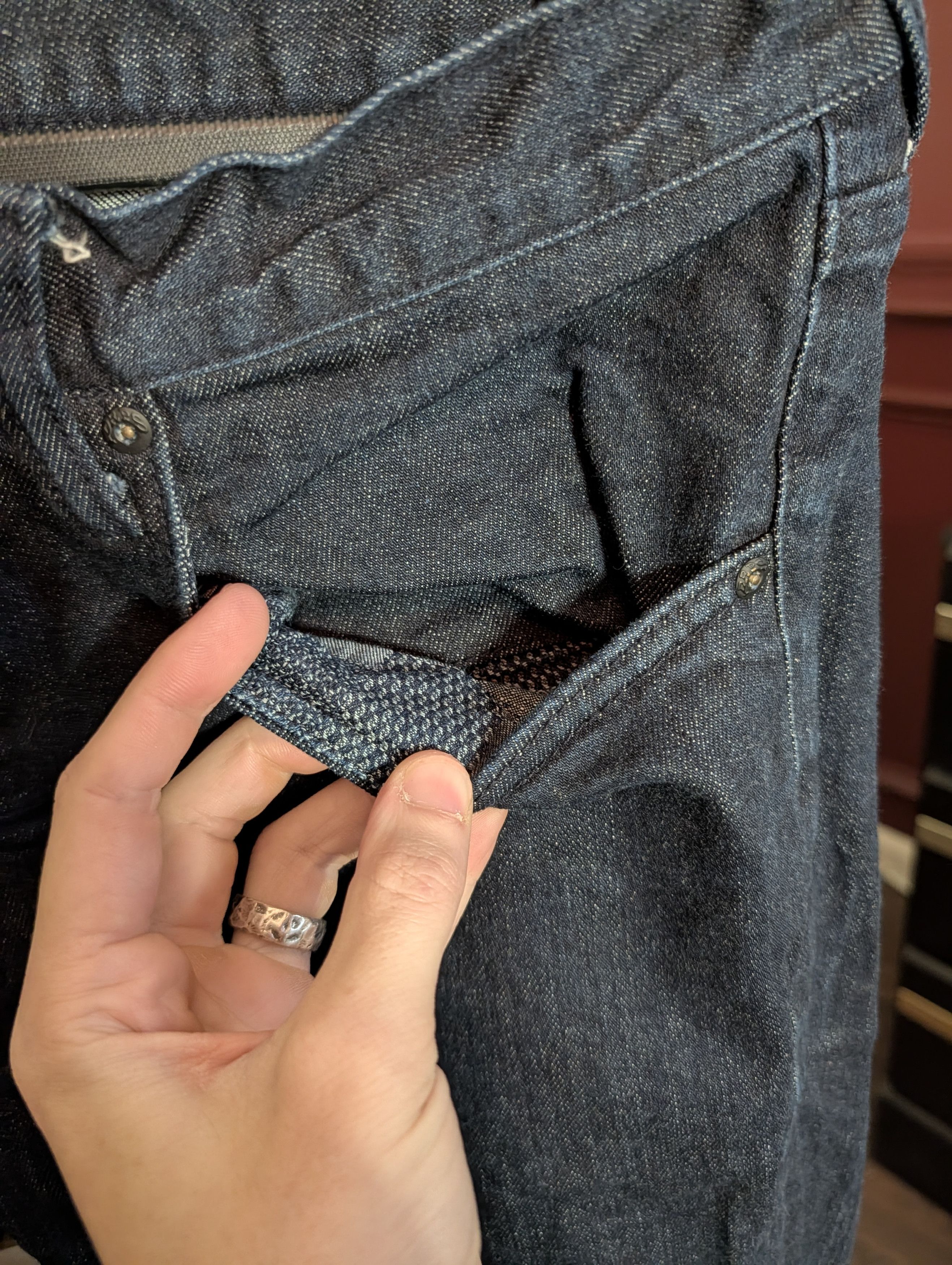 Prps Demon indigo corduroy boro patch blue denim slim jeans Size US 34 / EU 50 - 4 Thumbnail