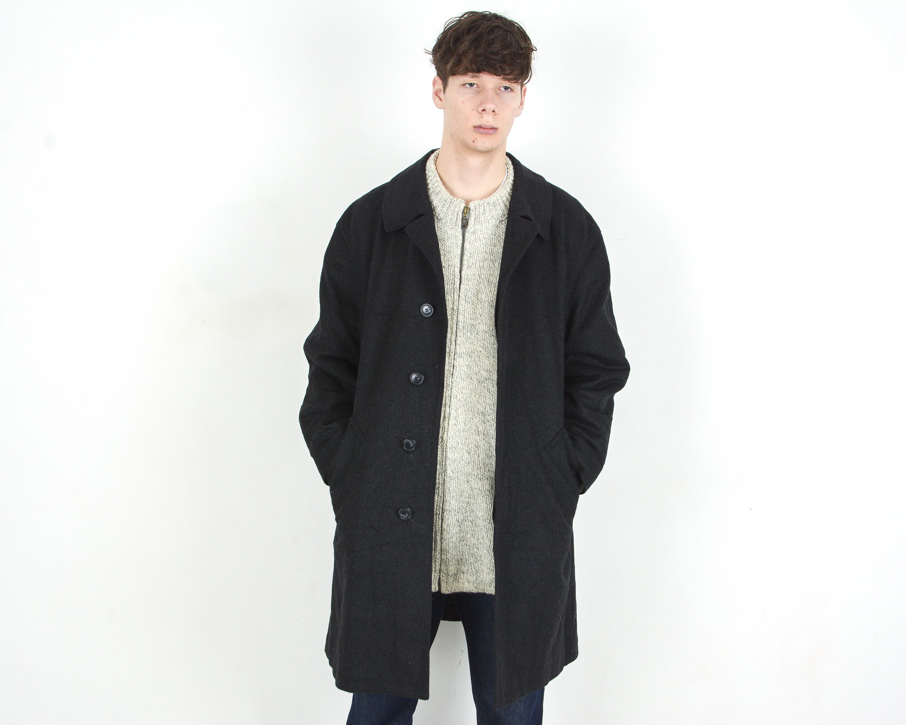Vintage ALPEN Loden 1980's Mens UK 42S US Wool Jacket Over Pea Coat Size US L / EU 52-54 / 3 - 1 Thumbnail