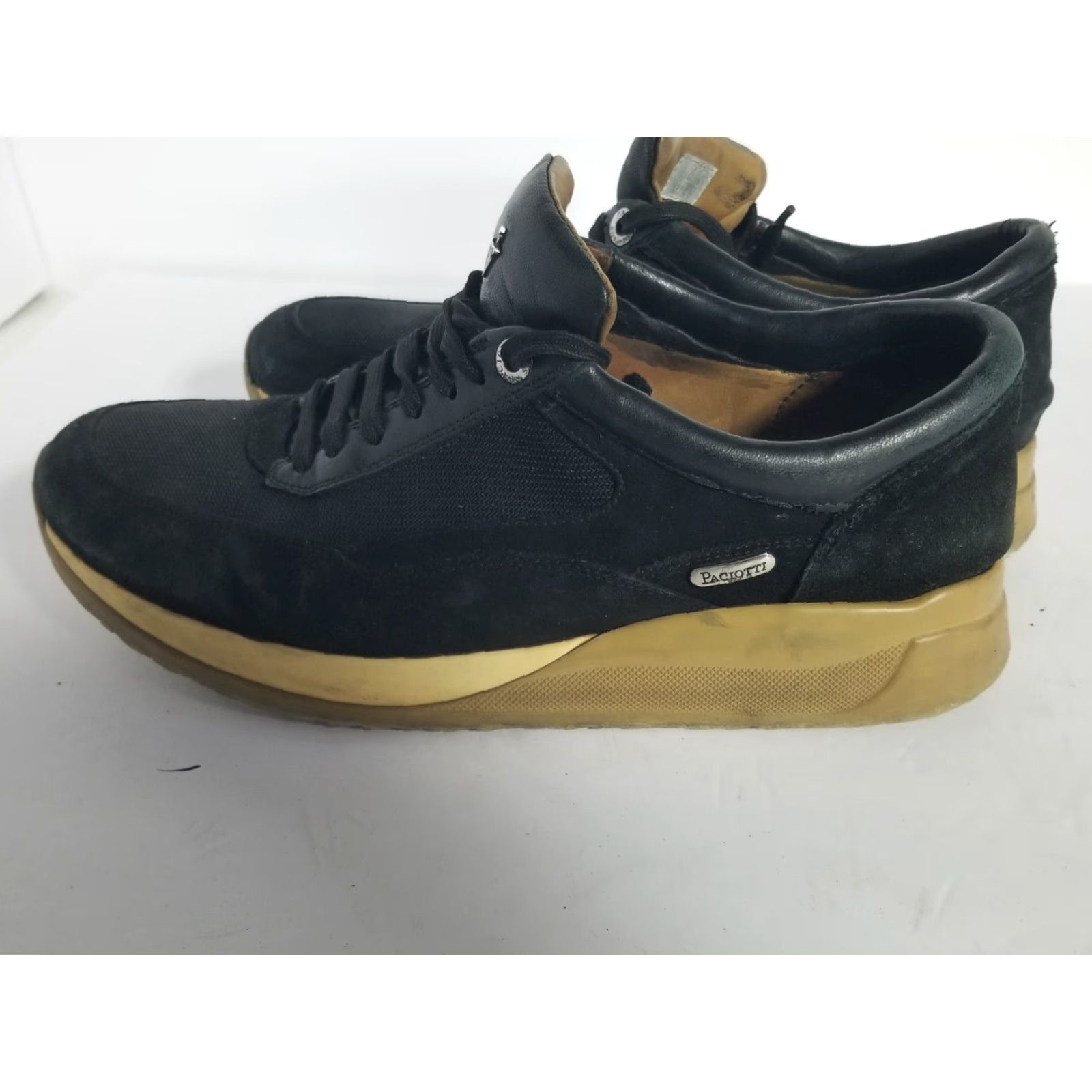 Vintage Cesare Paciotti 4US Sneaker Mens Leather Black Lace Up 9 US Casual Sneakers Mens Size 9 Shoes Size US M / EU 48-50 / 2 - 5 Thumbnail