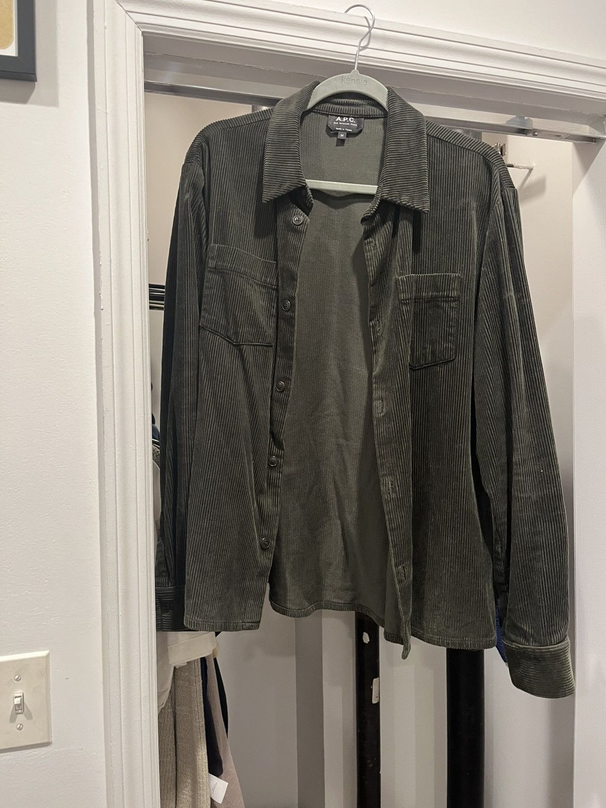 A.P.C. Green Corduroy over shirt Size US M / EU 48-50 / 2 - 1 Thumbnail
