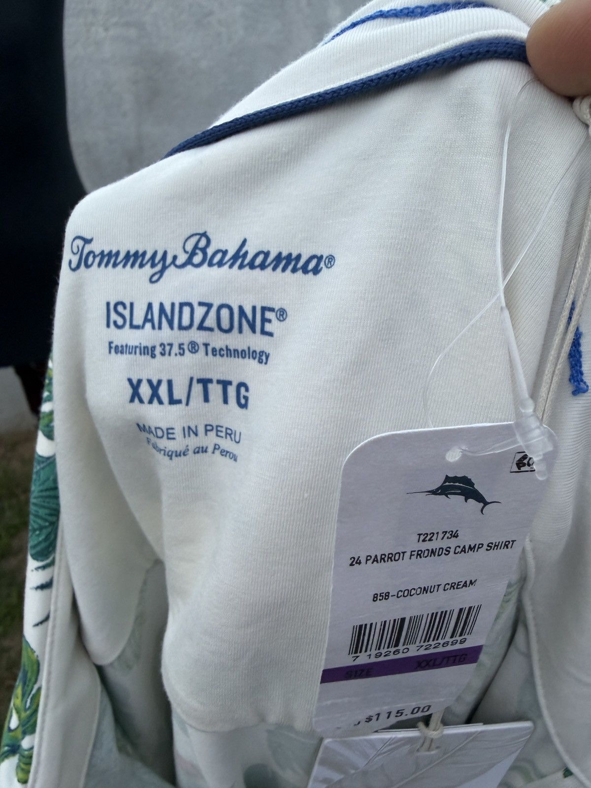 Tommy Bahama New Tommy Bahama Men's 2XL Green Tropical Islandzone Parrot Size US XXL / EU 58 / 5 - 4 Thumbnail