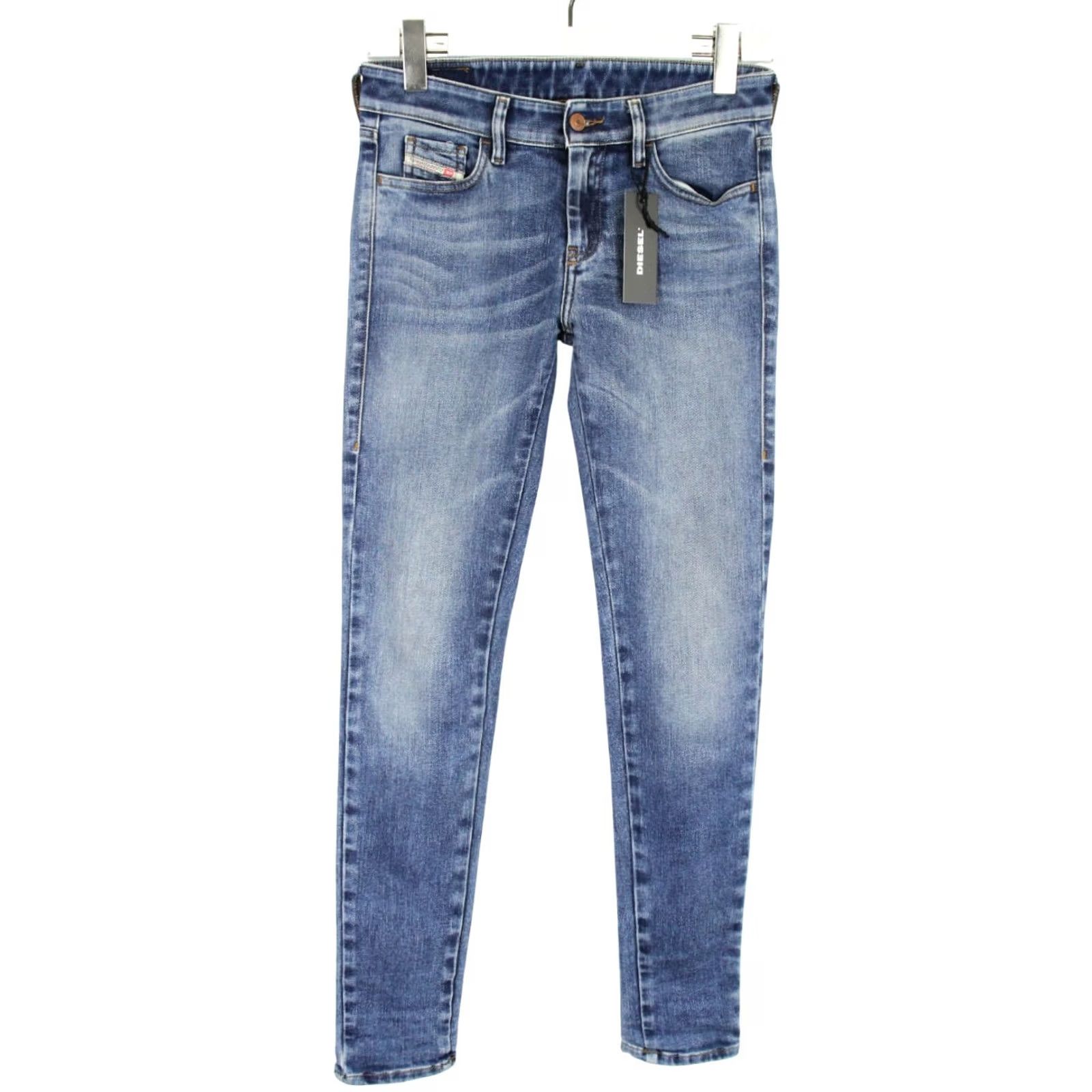 Diesel Diesel Jeans Womens W27 Blue Slandy 009JI Women Stretch Skinny Fit Faded Zip Fly Size 27" / US 4 / IT 40 - 2 Thumbnail