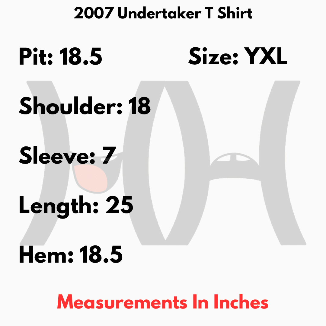 WWE × WWF 2007 Undertaker T Shirt Size YL KID'S SIZE!!!!! Size US XXS / EU 40 - 6 Thumbnail