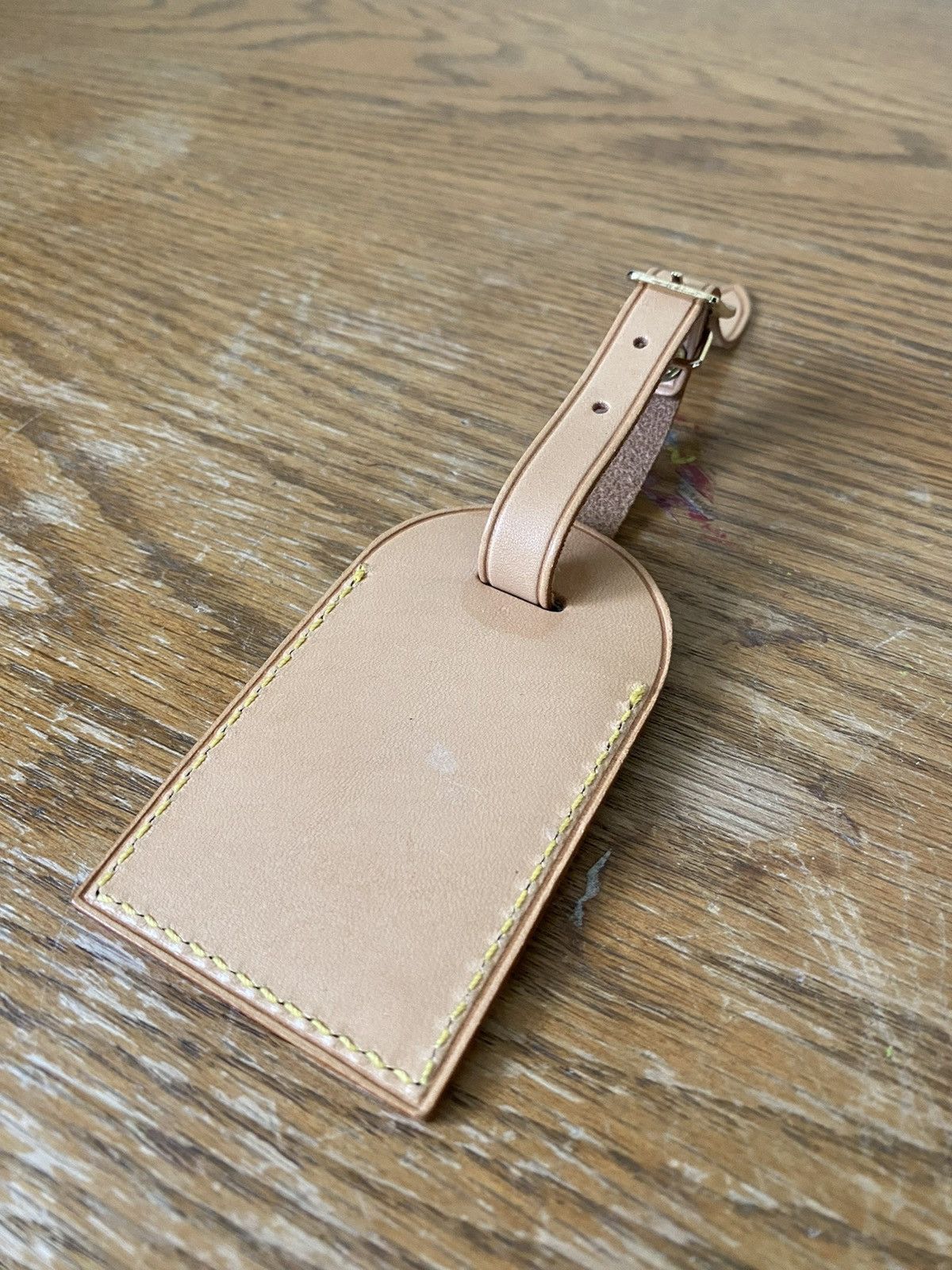 Louis Vuitton Louis Vuitton vachetta leather luggage ID tag name tag Size ONE SIZE - 4 Thumbnail