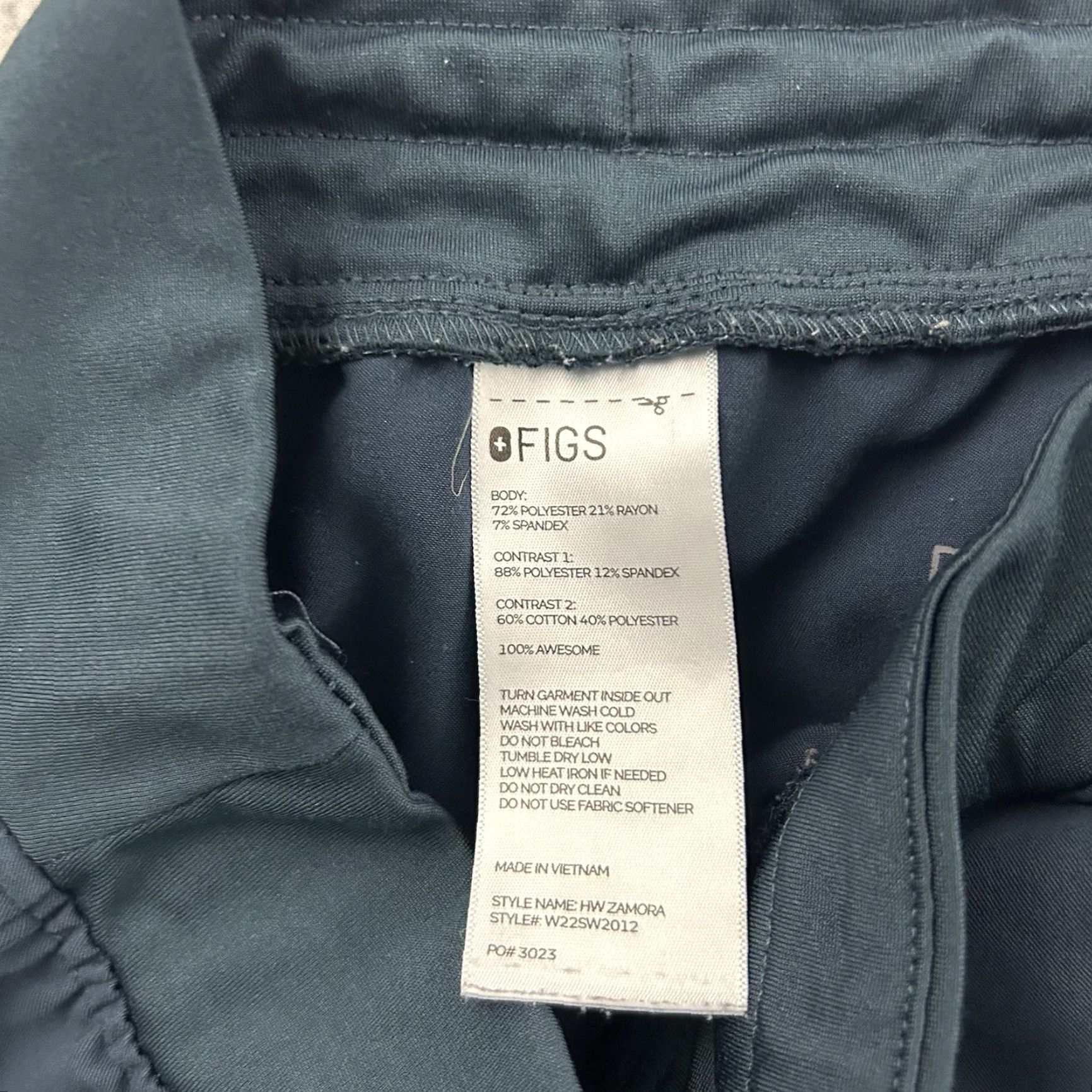 Vintage FIGS High Waisted Zamora Jogger Scrub Pants Women's XS Blue Size 26" / US 2 / IT 38 - 6 Thumbnail
