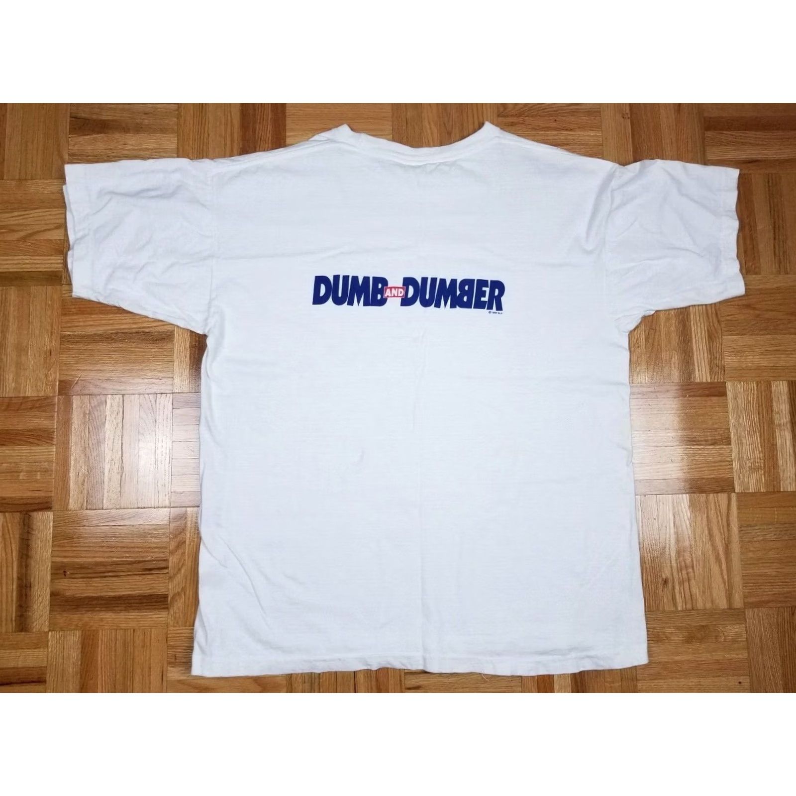 Vintage VINTAGE 1994 DUMB AND DUMBER JIM CARRY MOVIE PROMO T-SHIRT SZ XXL SINGLE STICH Size US XXL / EU 58 / 5 - 7 Thumbnail