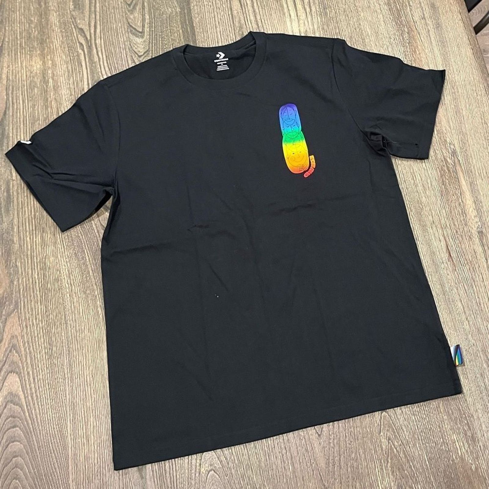 Converse NWT All Star Pride Deconstruct T-Shirt Short Sleeve Black M Size US M / EU 48-50 / 2 - 1 Thumbnail