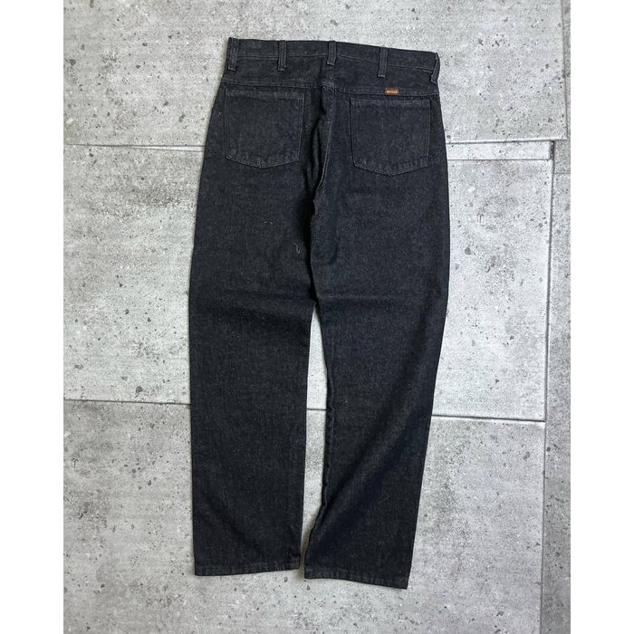 RUSTLER Black Denim Tapered Denim Pants, Men's Size W32 cotton black type Vintage Second Hand