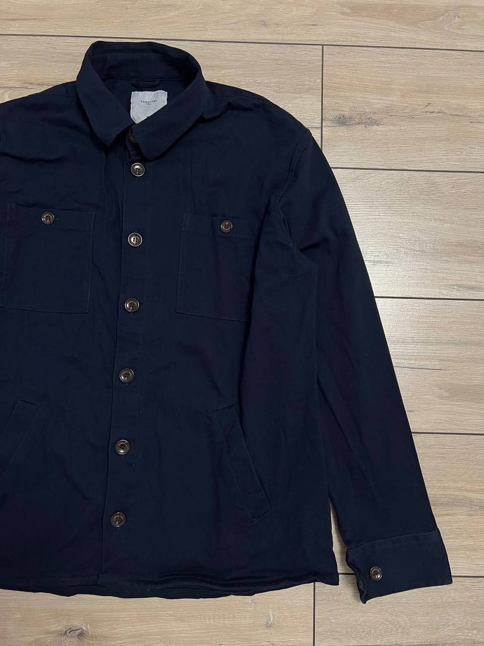 Percival Percival Wellington Over Shirt WorkShirt Navy Blue XL Size US XL / EU 56 / 4 - 10 Thumbnail