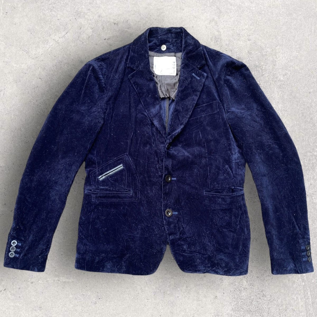 image of Sacai Ss14 Corduroy Blazer in Blue, Men's (Size Small)