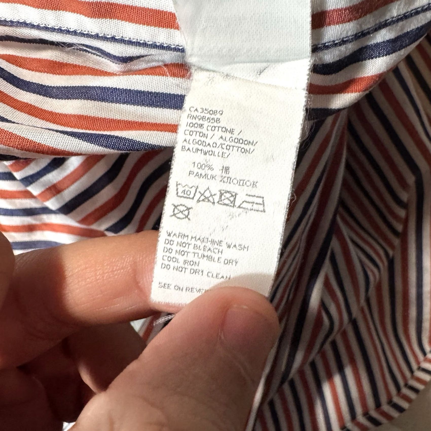 Paul & Shark Paul & Shark Yachting Shirt Mens Medium Striped Long Sleeve Button Up Pocket Embroidered Logo Multicolor Cotton Linen Size US M / EU 48-50 / 2 - 6 Thumbnail