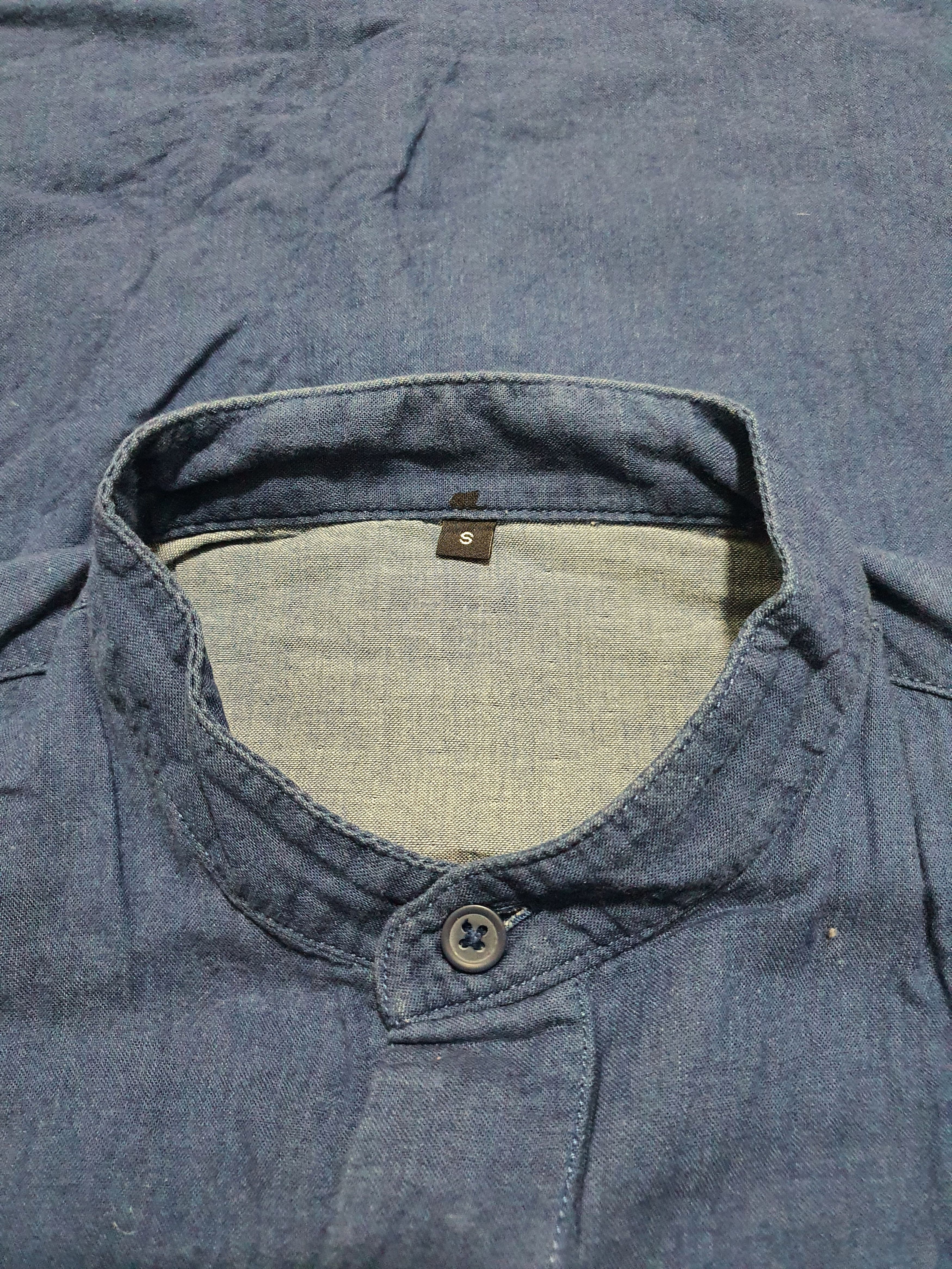 Designer × Japanese Brand × Muji MUJI 20/27 COMFORT MATERIAL BLUE SHIRT Size US S / EU 44-46 / 1 - 4 Thumbnail