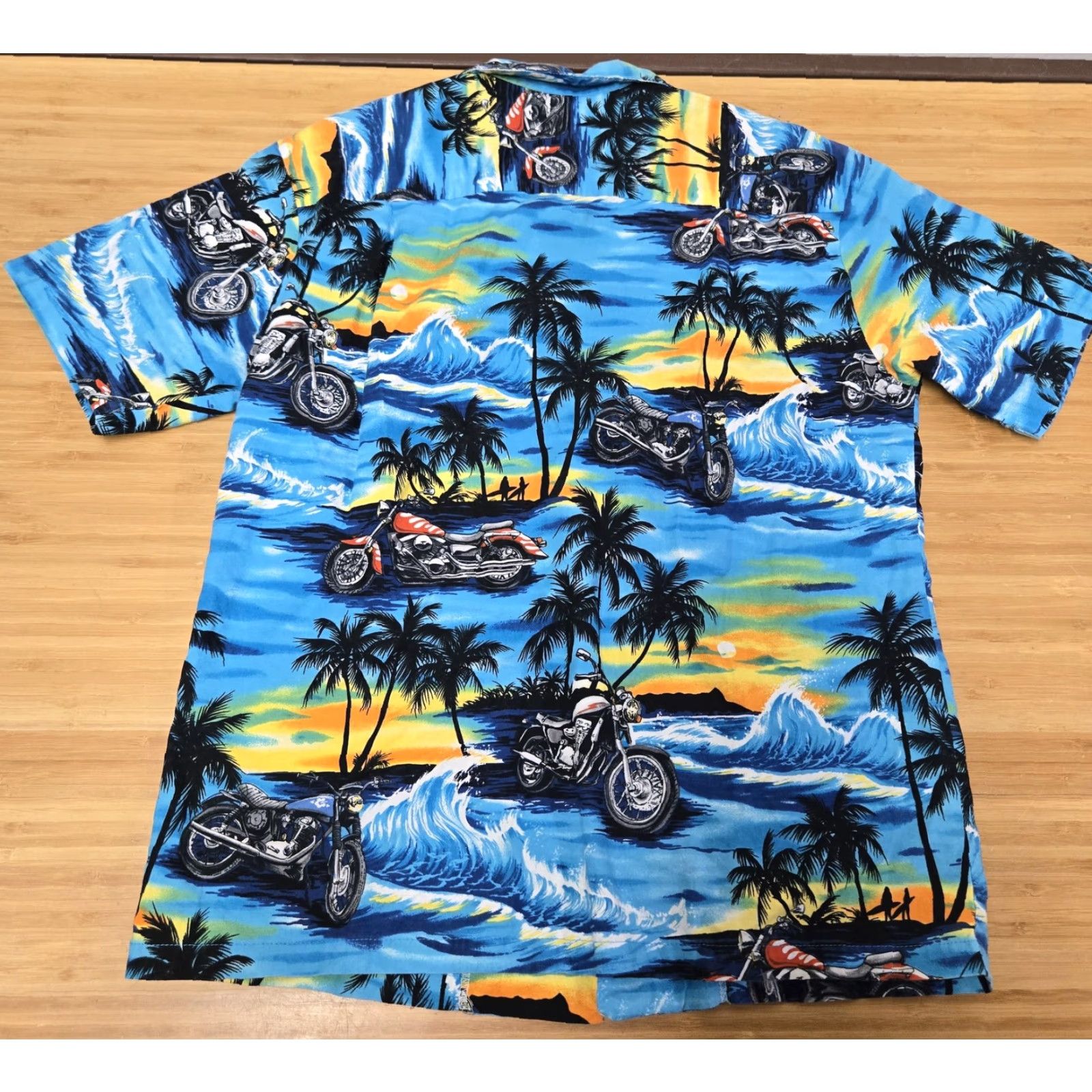ALOHAS KY'S Shirt Mens Medium Blue Hawaiian Aloha Motorcycle Surf Made in Hawaii USA Size US M / EU 48-50 / 2 - 5 Thumbnail