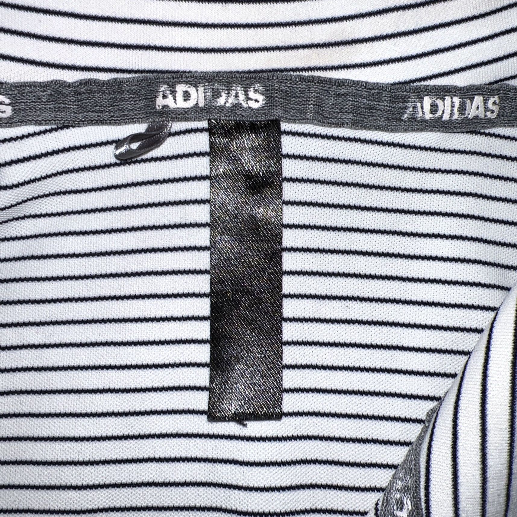 Adidas VINTAGE Adidas Polo Shirt Men XL White Striped Casual Classic Sports Size US XL / EU 56 / 4 - 3 Thumbnail