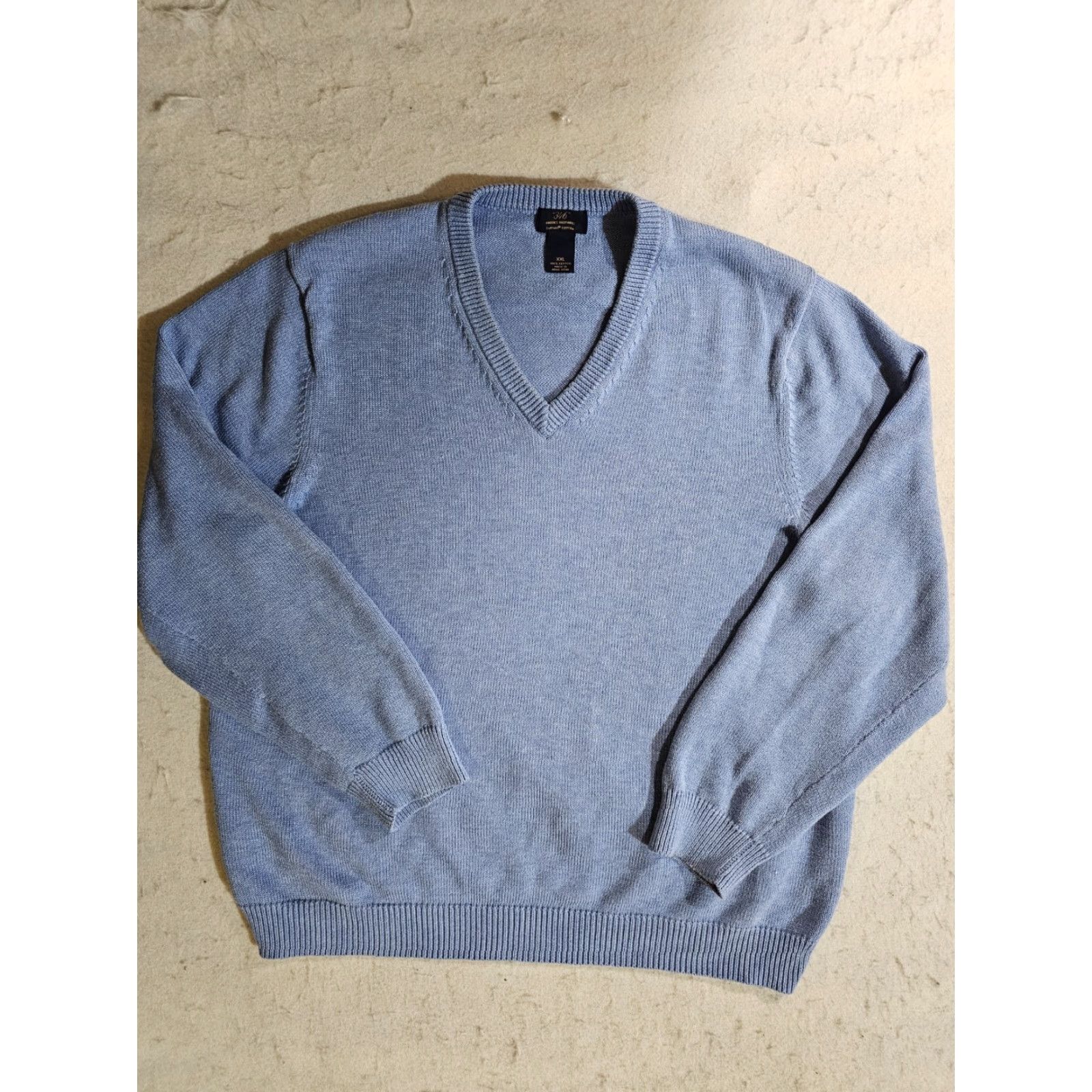 Brooks Brothers Brooks Brothers 346 Signature 100% Supima Cotton V-Neck Sweater Mens 2XL Blue Shirt Pullover Classic Casual Formal Workwear Size US XXL / EU 58 / 5 - 2 Thumbnail