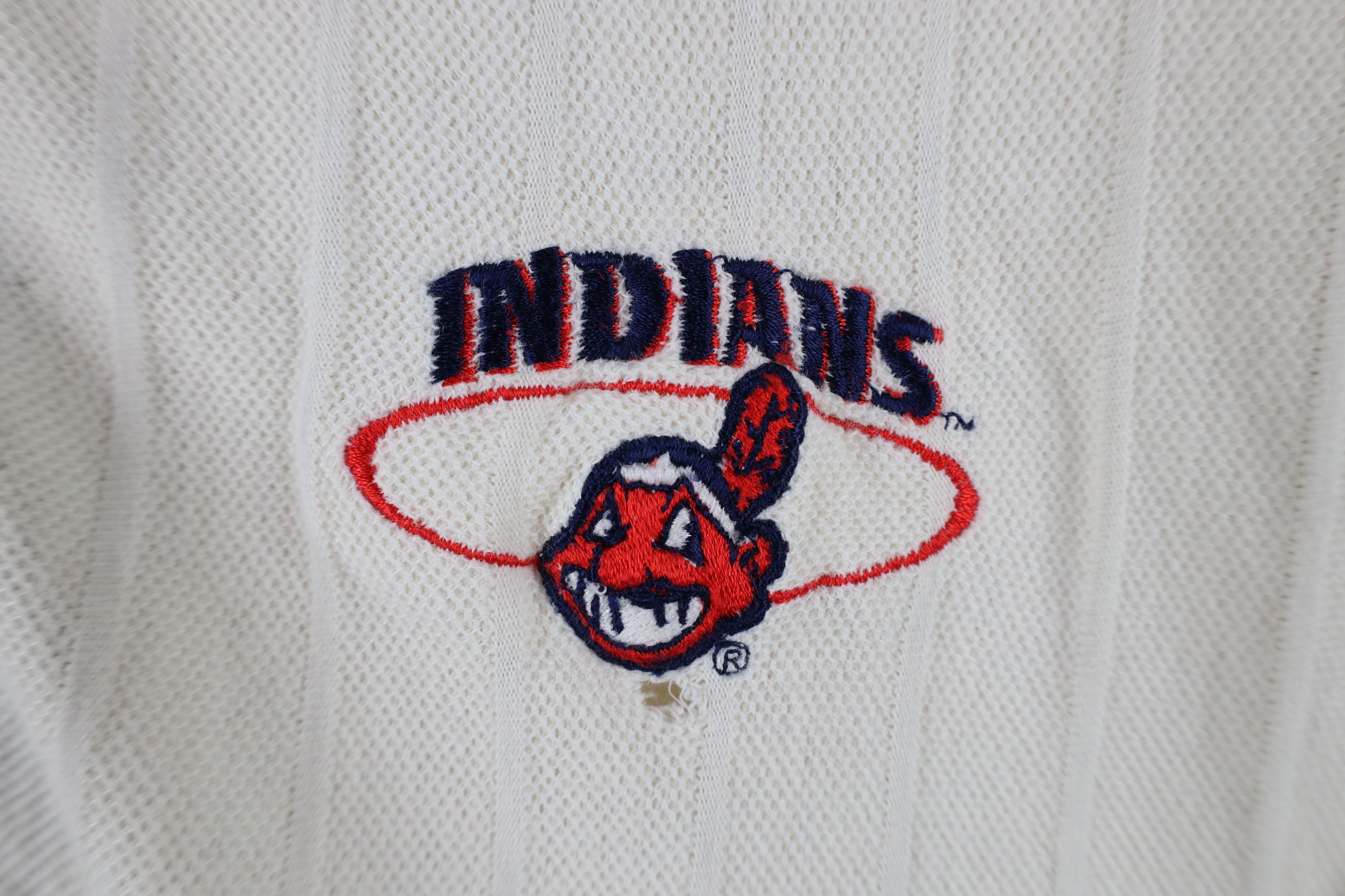Vintage Vintage 90s Chief Wahoo Cleveland Indians Baseball Polo Size US L / EU 52-54 / 3 - 4 Thumbnail