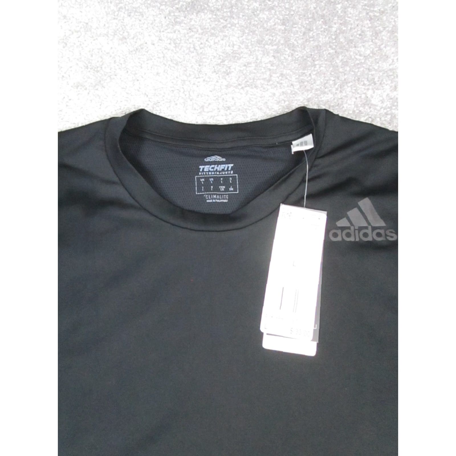 Adidas Adidas Techfit Shirt Womens Large Black Climalite Running Pullover New Size L / US 10 / IT 46 - 2 Thumbnail