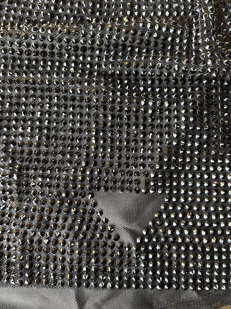 Prada Prada Black mesh full diamond half-length skirt 2501-Nextar Size 26" / US 2 / IT 38 - 6 Thumbnail