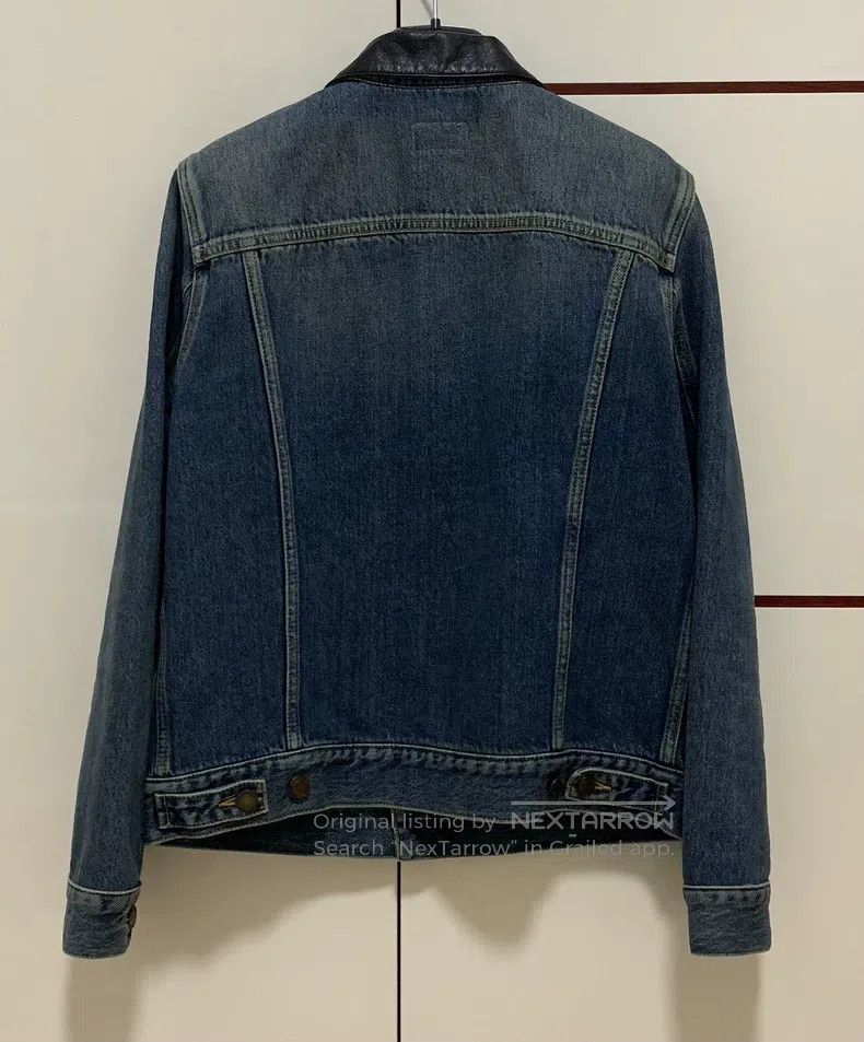 Saint Laurent Paris Saint Laurent Paris Blue Lamb Leather Basic Denim Jacket Size US S / EU 44-46 / 1 - 2 Thumbnail