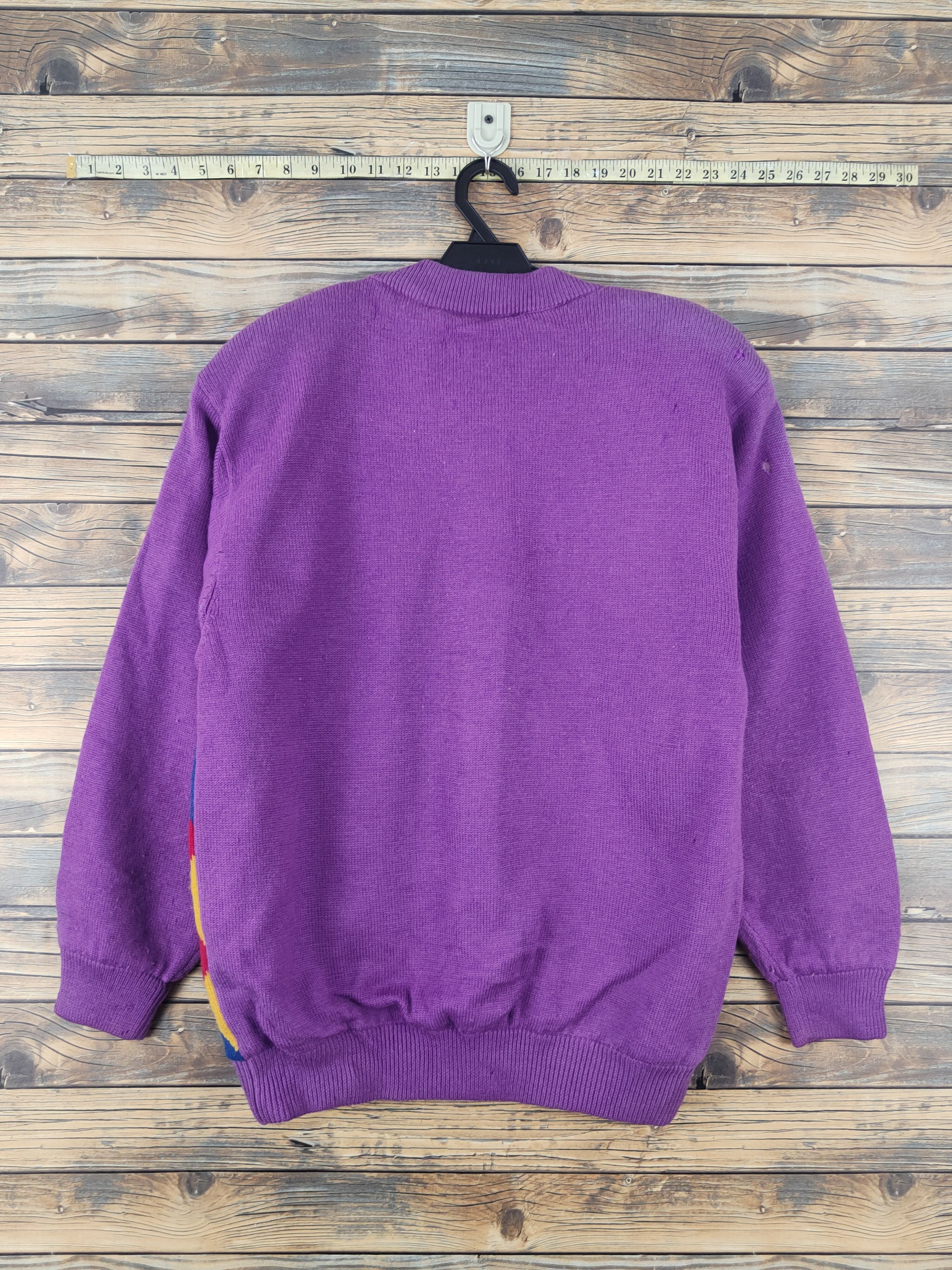 Vintage Bonheur Purple clown Knitwear Cardigan #W1813 Size US M / EU 48-50 / 2 - 14 Thumbnail