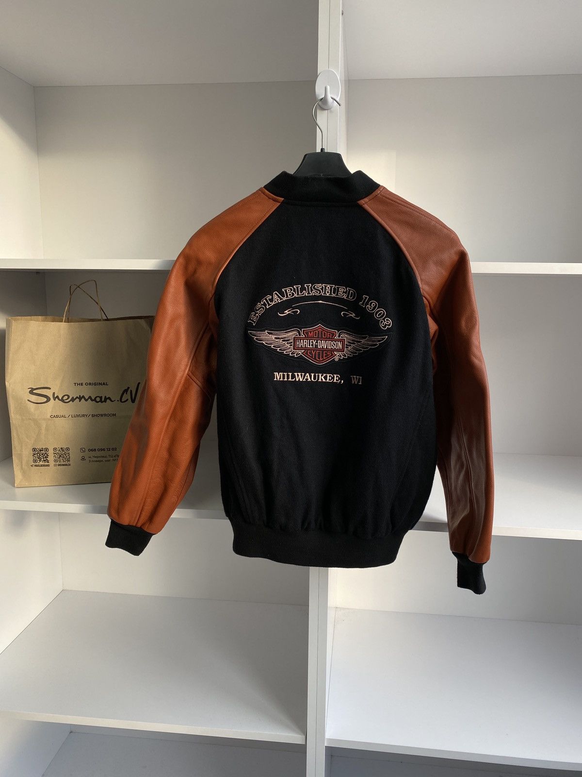 Harley Davidson × Vintage Vintage Womens Harley Davidson Motorcycle Jacket Racing Zip Size M / US 6-8 / IT 42-44 - 9 Thumbnail