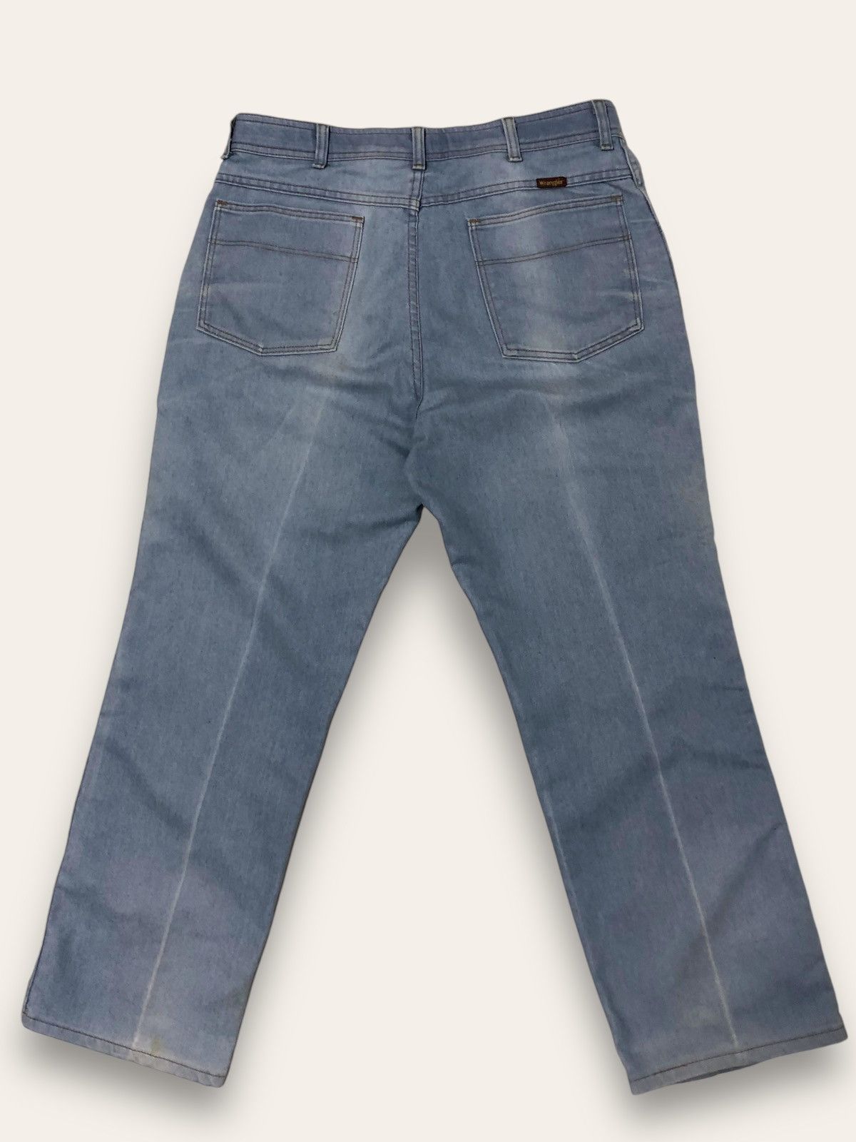 Vintage Vintage WRANGLER Light Blue Pants Wide Baggy Size US 33 - 5 Thumbnail