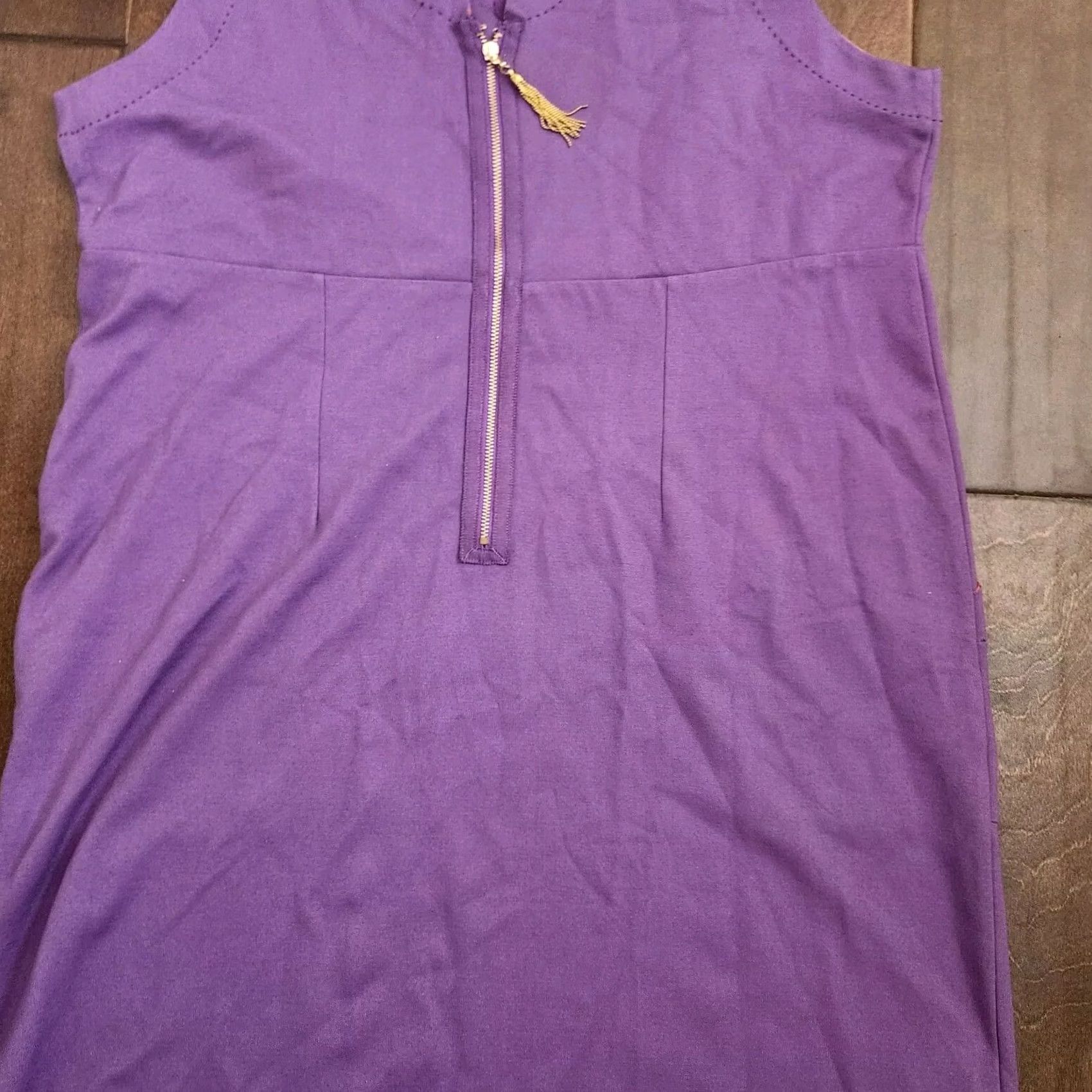 Vintage Ivanka Trump Dress Sleeveless Purple Pocket Petite XL Women's Knee Length Pullover Casual Travel Size XL / US 12-14 / IT 48-50 - 5 Thumbnail