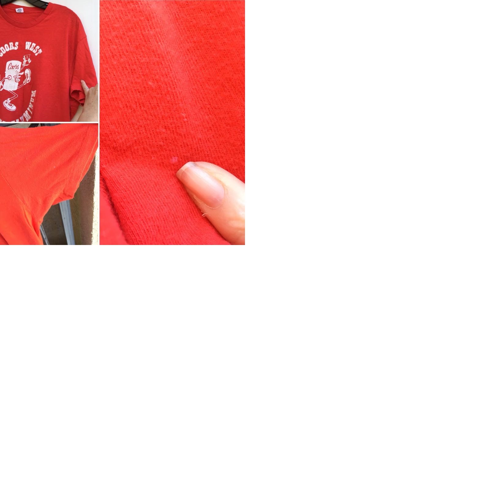 Hanes VINTAGE Hanes XL 46-48 Red 100% Cotton T-Shirt Graphic Tee Men 70s 1970s USA United States Short Sleeve Size US XL / EU 56 / 4 - 9 Thumbnail
