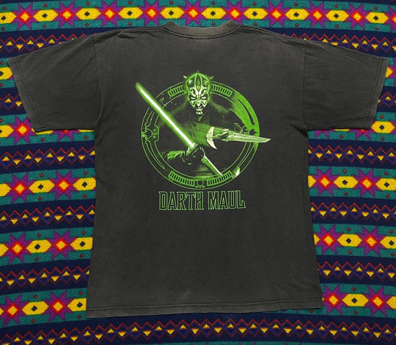 Star Wars × Vintage Vintage 90s Sunfaded Darth Maul Star Wars Short Sleeve Tee Size US L / EU 52-54 / 3 - 1 Thumbnail