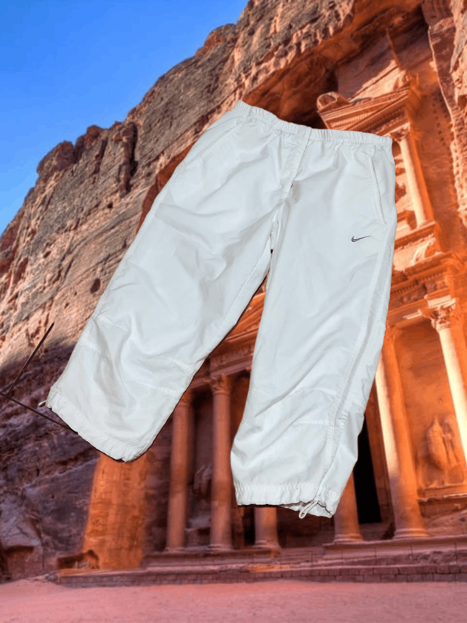 Nike Vintage Casual pants white Nike logo Y2K streetwear Size US 30 / EU 46 - 1 Thumbnail