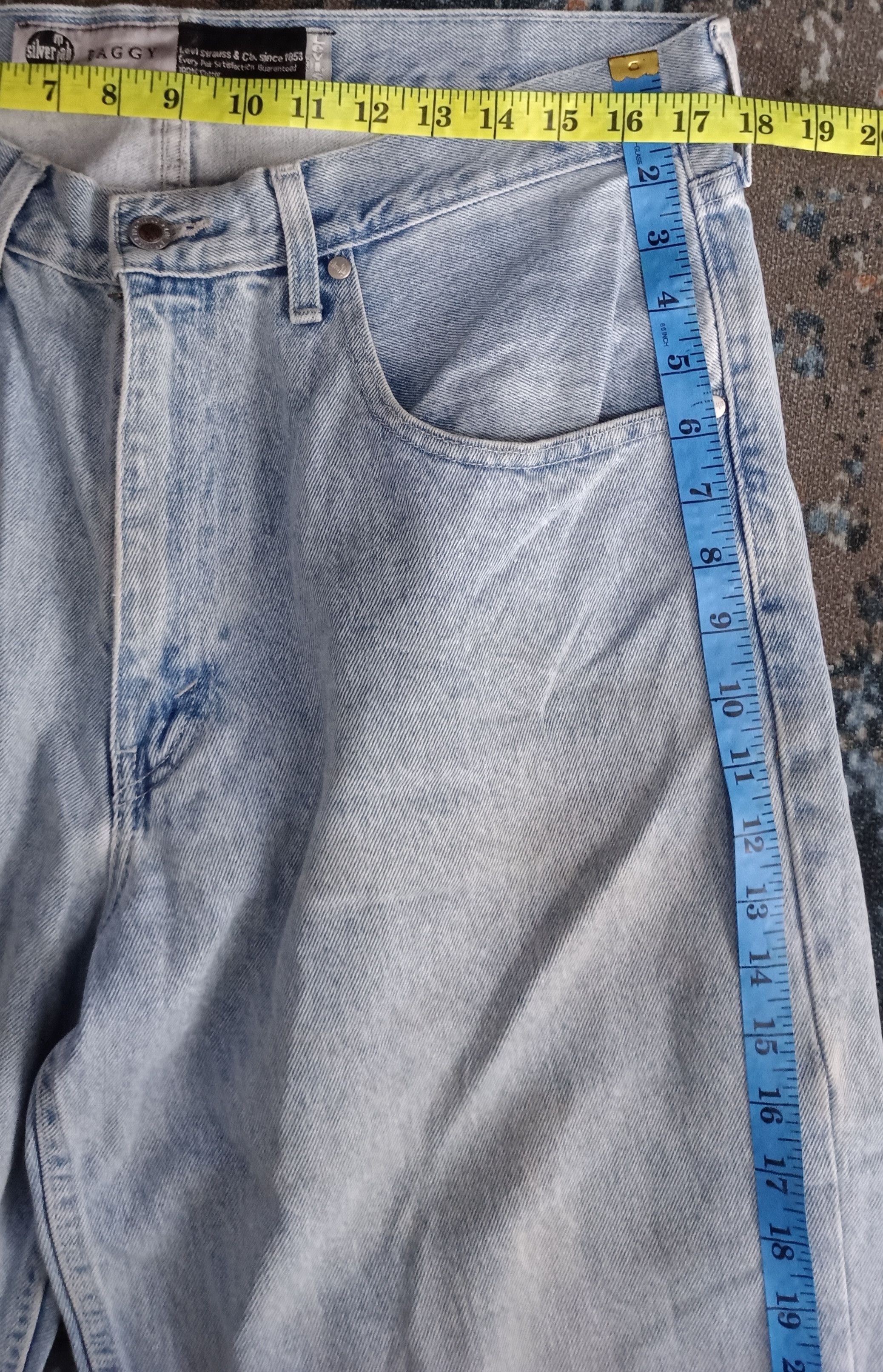 Levi's Vintage Clothing × Vintage Vintage Levi's SilverTab Baggy Blue Denim Single (R) Size US 35 - 24 Thumbnail