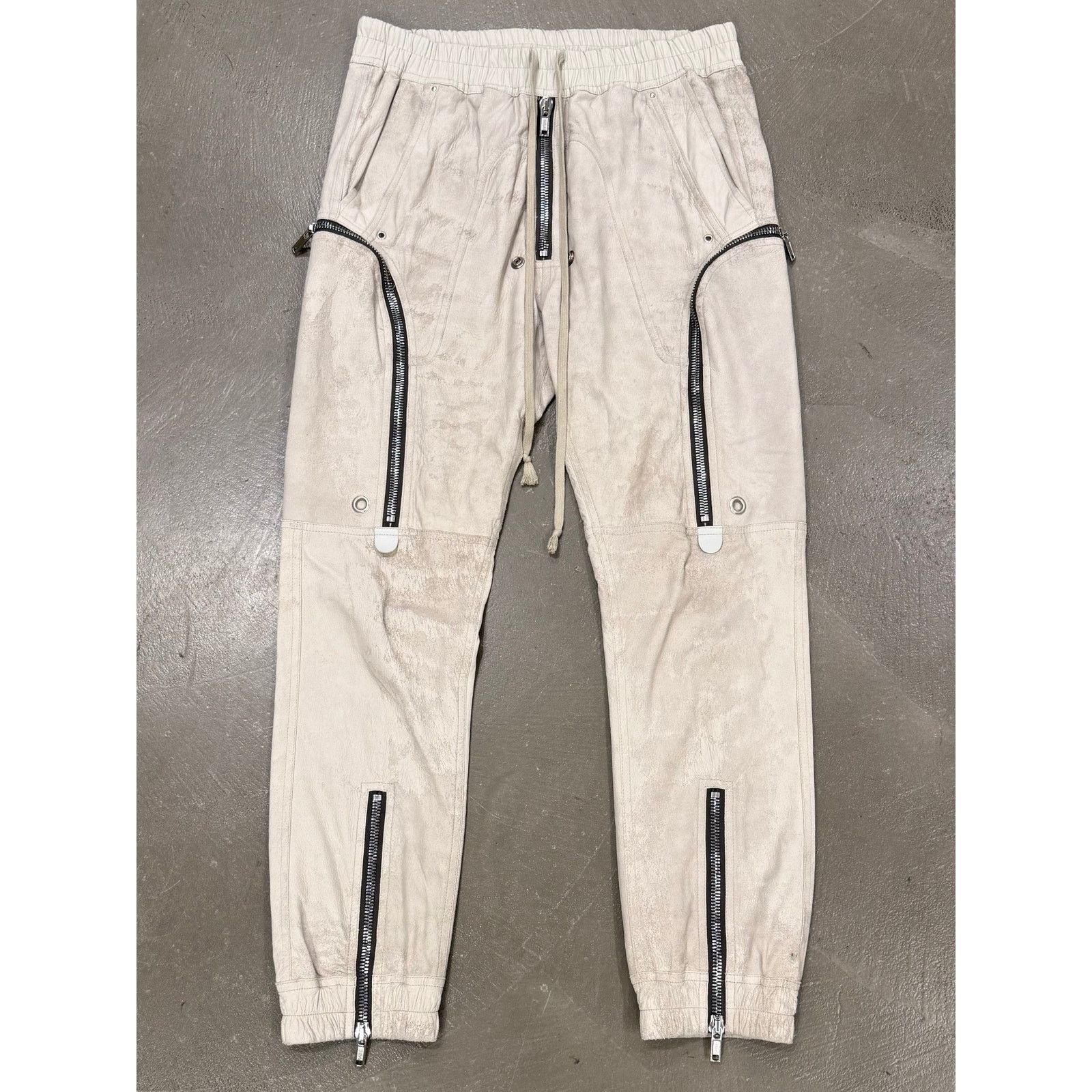 2021 Rick Owens “Phlegeton” distressed leather Bauhaus Pants