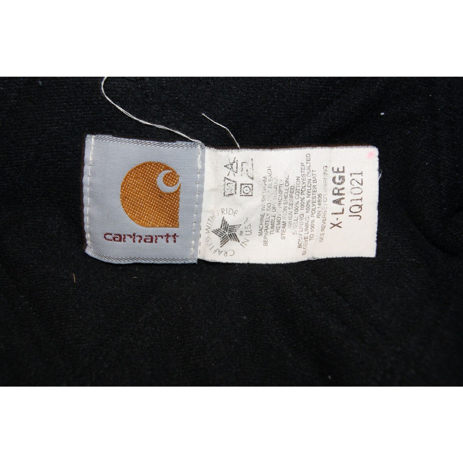 Carhartt VTG Carhartt Hooded Fleece Lined Canvas Coat XL Distress USA Size US XL / EU 56 / 4 - 6 Thumbnail