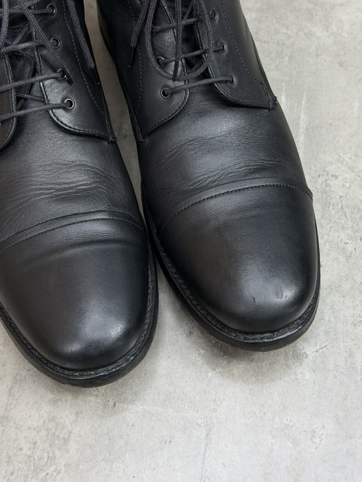 Heschung Heschung Black Leather Cap Toe Lace Up Ankle Boots Size 9 Size US 10 / EU 43 - 7 Thumbnail