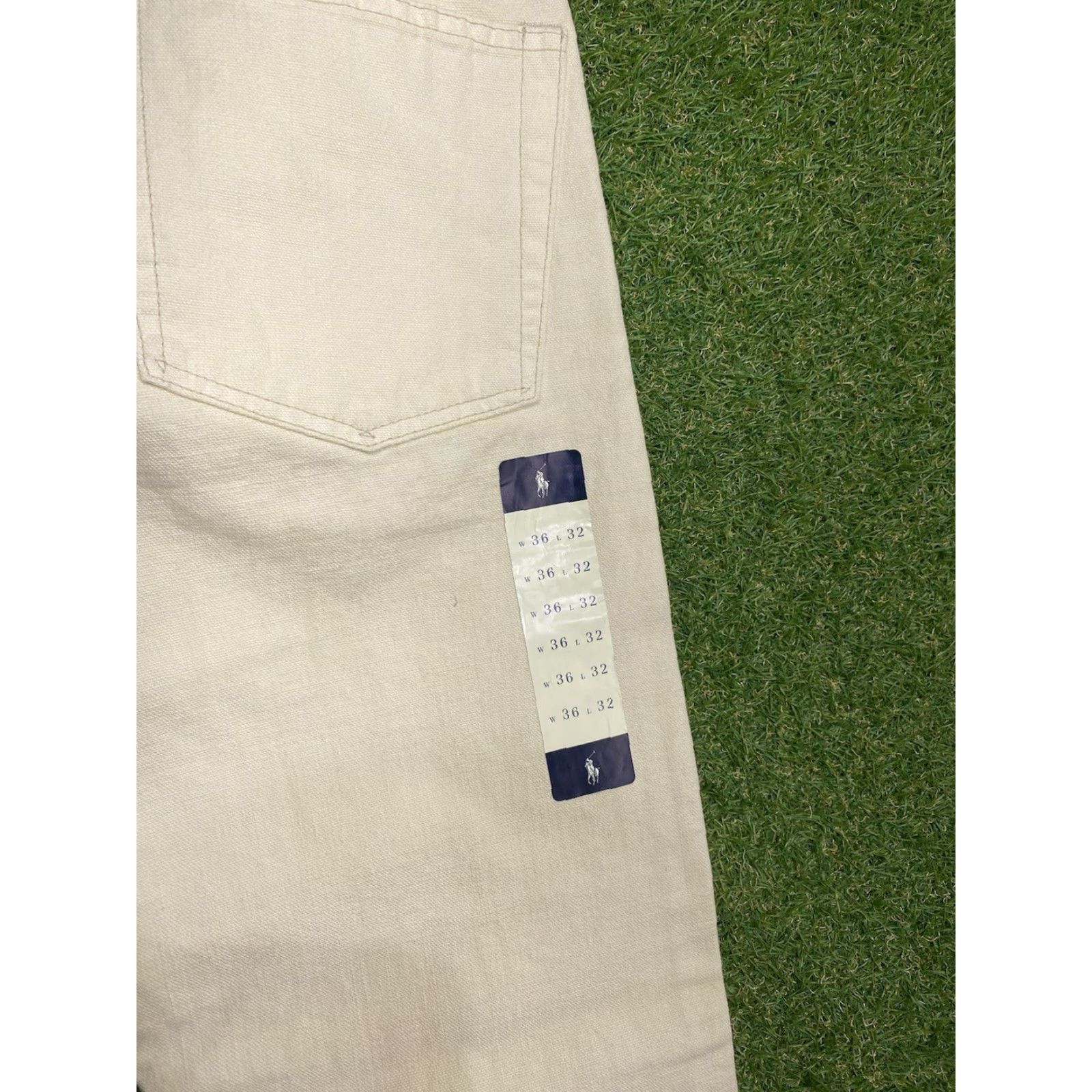 Polo Ralph Lauren VINTAGE Polo Ralph Lauren Jeans Mens Slim Low 36x32 White Denim Slim Straight 90s Mens Size US M / EU 48-50 / 2 - 6 Thumbnail