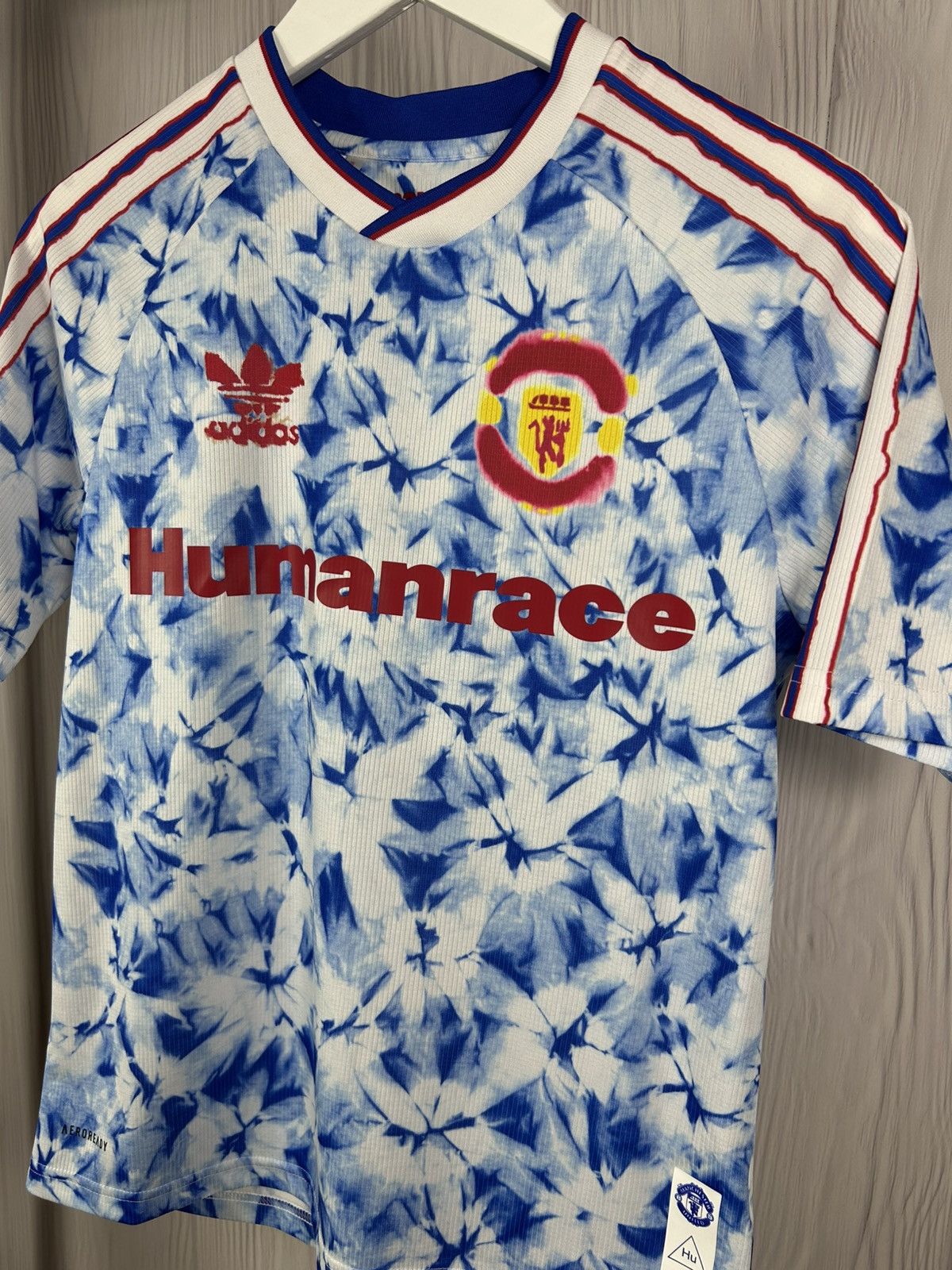 Adidas Adidas Manchester United Humanrace Soccer Jersey Size 13/14Y Size US L / EU 52-54 / 3 - 3 Thumbnail