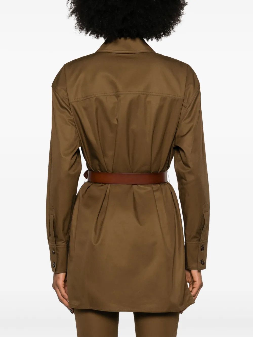 Saint Laurent Paris o1y0126 Belt Overcoat in Brown Size M / US 6-8 / IT 42-44 - 4 Thumbnail