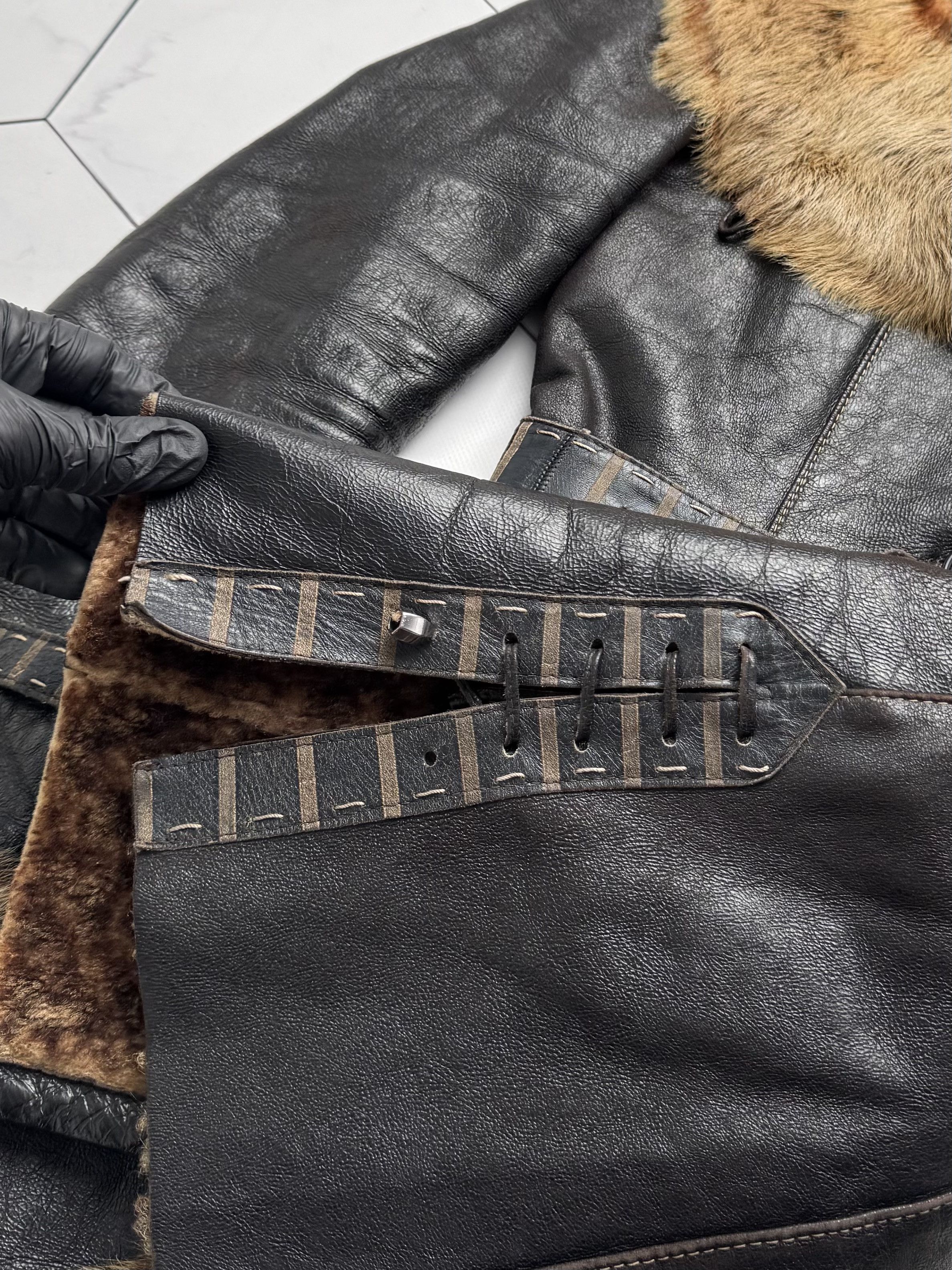 Vintage Vintage Real Sheepskin Hooded Coat With Belted (B550)E2D15 Size S / US 4 / IT 40 - 4 Thumbnail