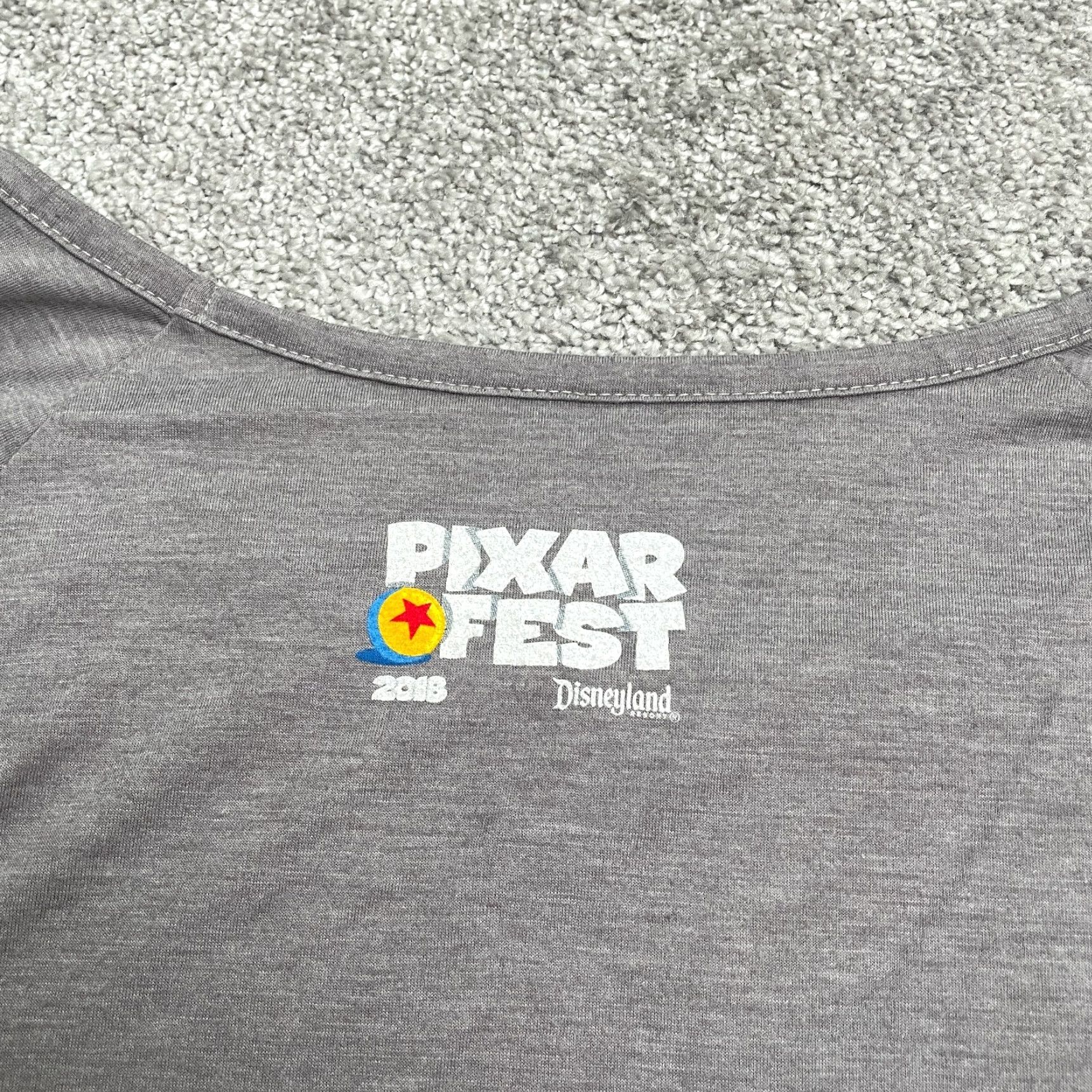 Disney Disney Disneyland Pixar Fest 2018 Graphic T-Shirt Womens Large Gray Short Sleeve Tee Size L / US 10 / IT 46 - 4 Thumbnail