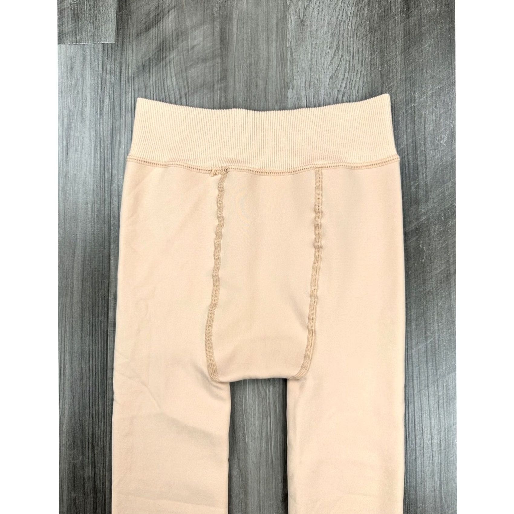 Vintage Women’s Fleece Lined Stirrup Leggings Cream Winter Thermal M Medium Leggings Womens Size 32" / US 10 / IT 46 - 6 Thumbnail