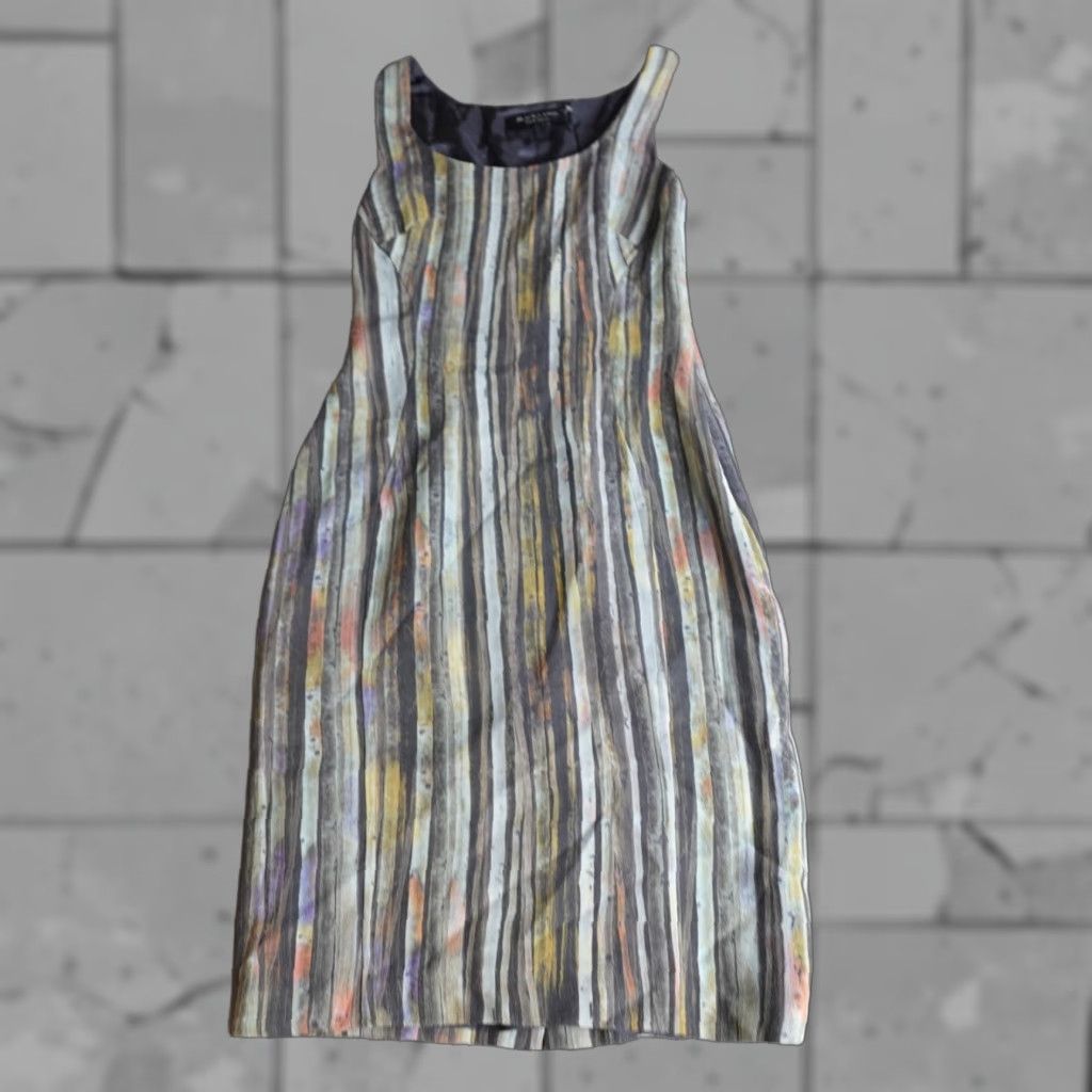 Paul Smith Paul Smith Womens Dress 6 Gray Blue Striped Sheath 100% Wool Made in Italy Size M / US 6-8 / IT 42-44 - 1 Thumbnail