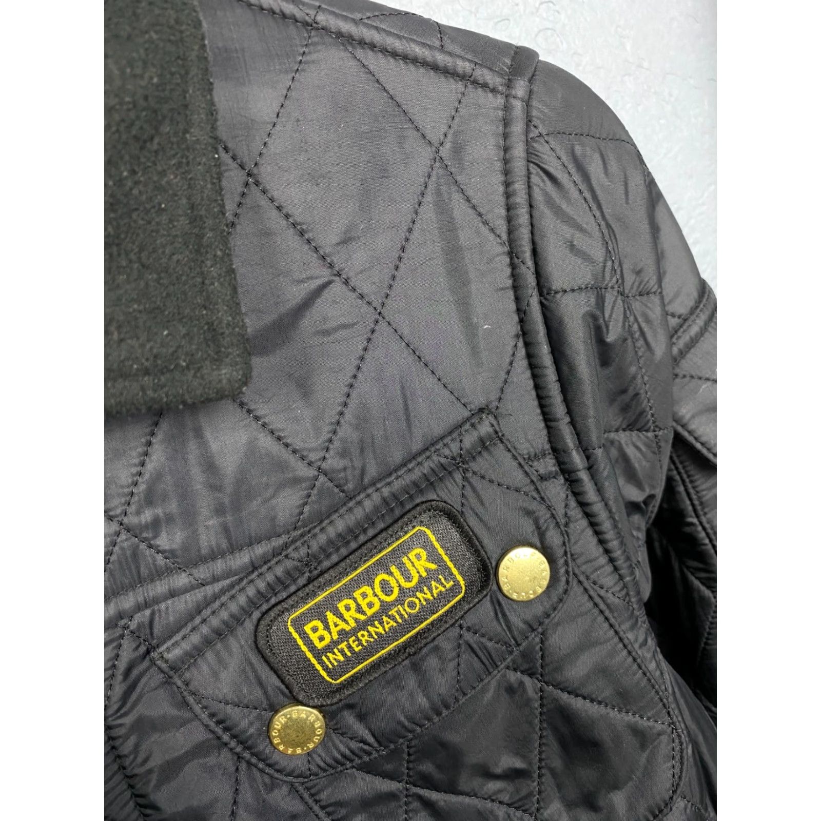 Barbour VINTAGE Barbour International Womens Polarquilt Quilted Jacket S Black Barbour International Quilted Womens S Jacket Mens Womens Girls Size S / US 4 / IT 40 - 3 Thumbnail