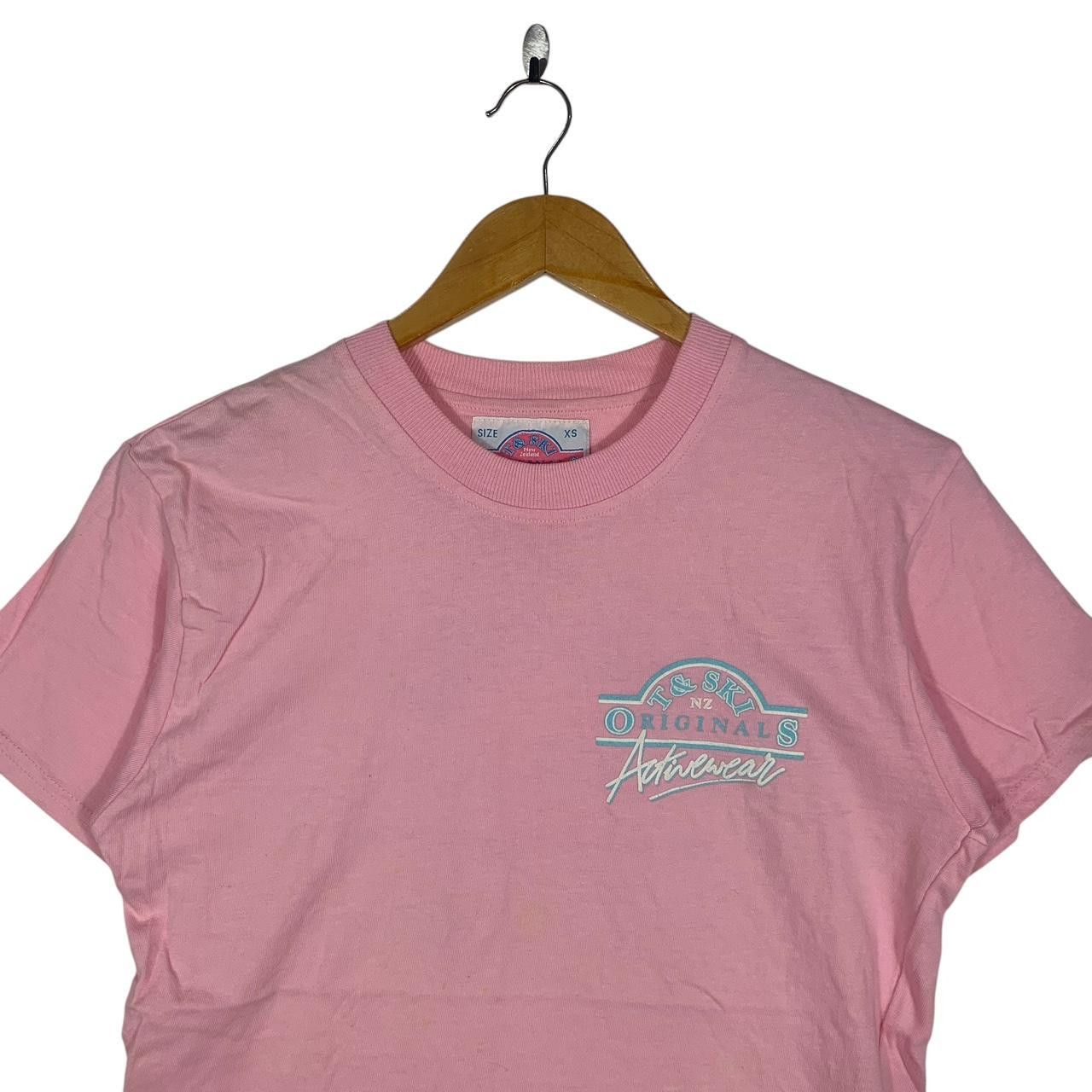 Vintage Vintage T & SKI NEW ZEALAND Activewear Pink Tee Shirt Top Size XS / US 0-2 / IT 36-38 - 3 Thumbnail