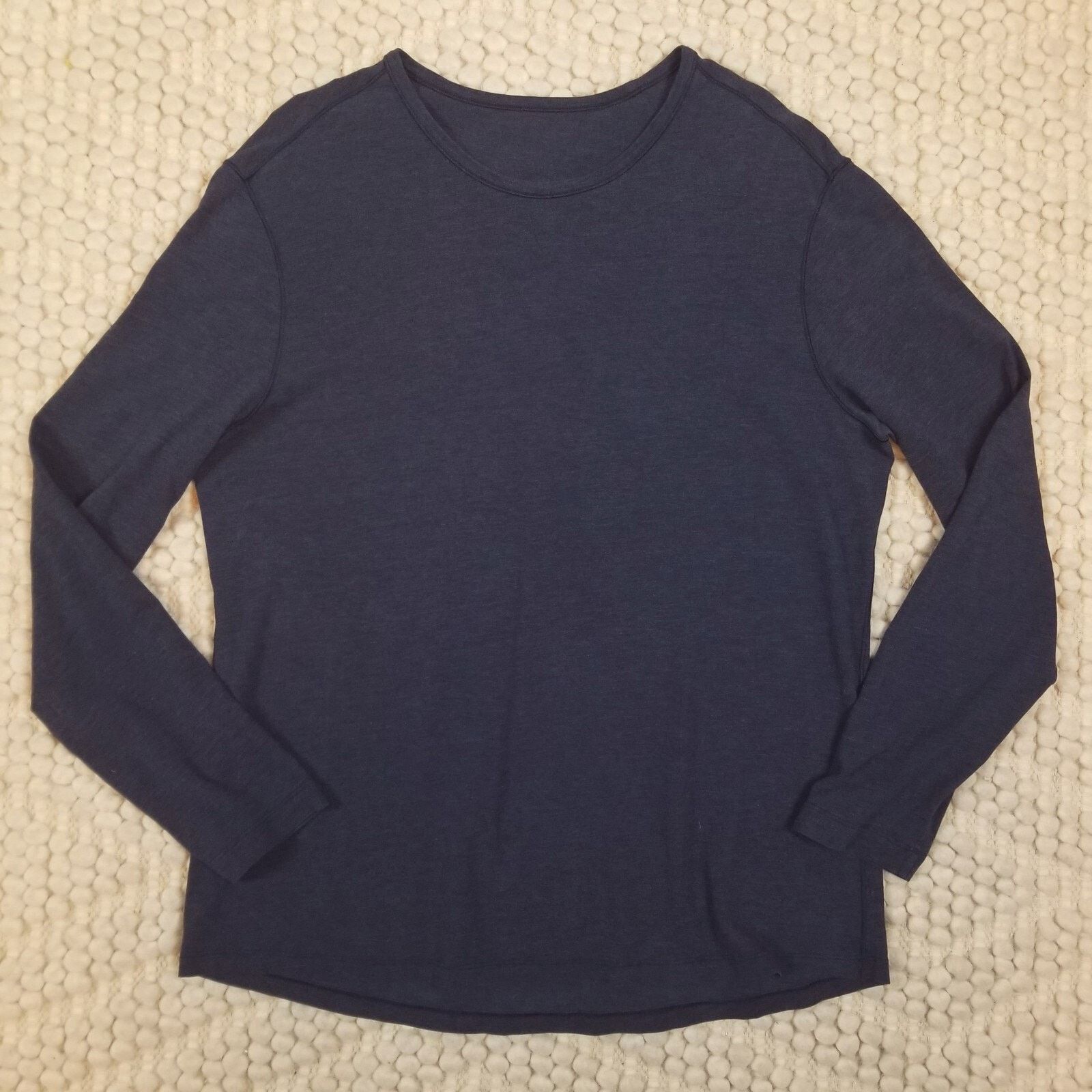 Lululemon Lululemon Men's Long Sleeve Tee Heathered Dark Blue Size XL Size US XL / EU 56 / 4 - 7 Thumbnail
