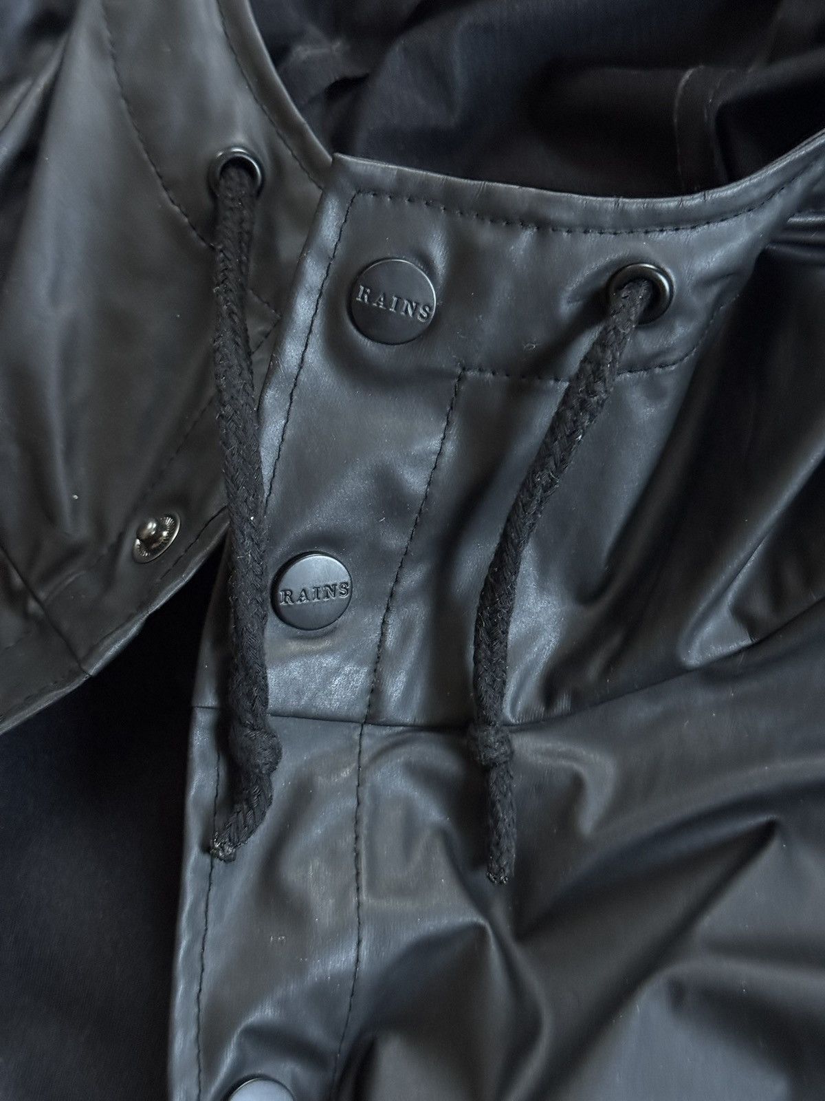 Rains Rains L/XL waterproof light long jacket hooded long coat Size US XL / EU 56 / 4 - 12 Thumbnail