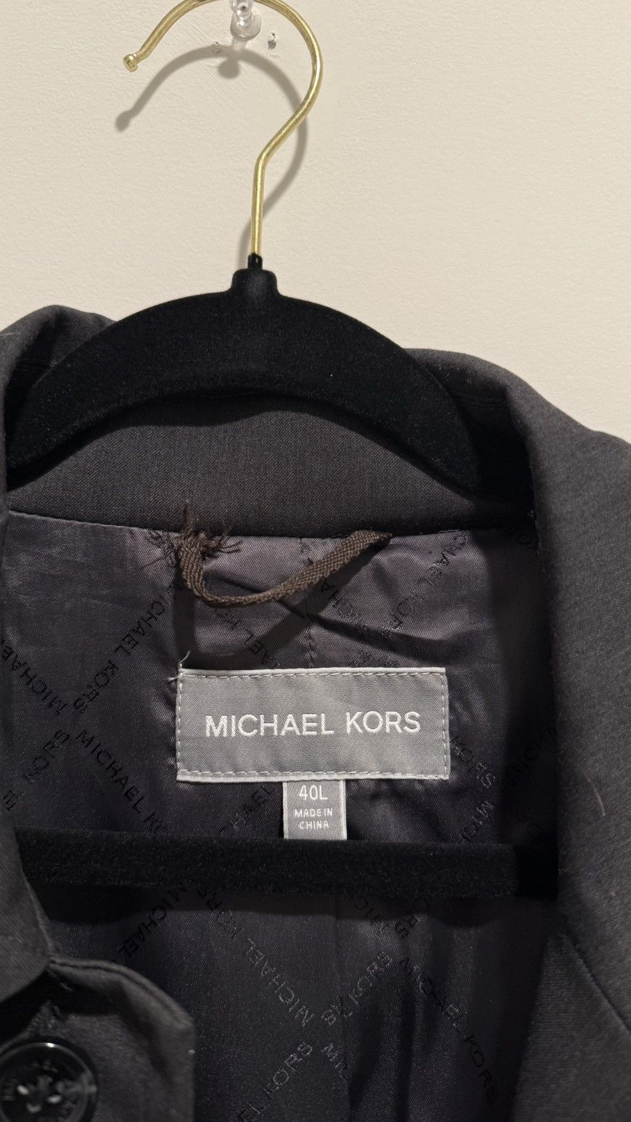 Michael Kors Michael Kors Charcoal Trench Coat Size US L / EU 52-54 / 3 - 2 Thumbnail