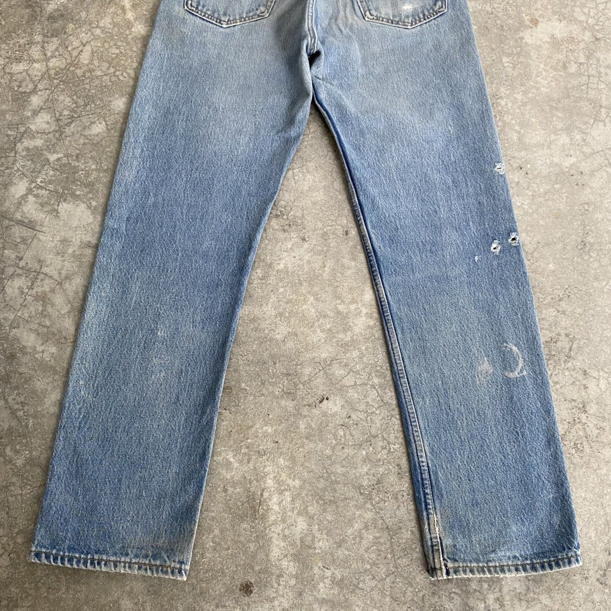 Levi's Vintage Levis 501 Faded Stonewashed Blue Distressed Jeans Size US 32 / EU 48 - 12 Thumbnail