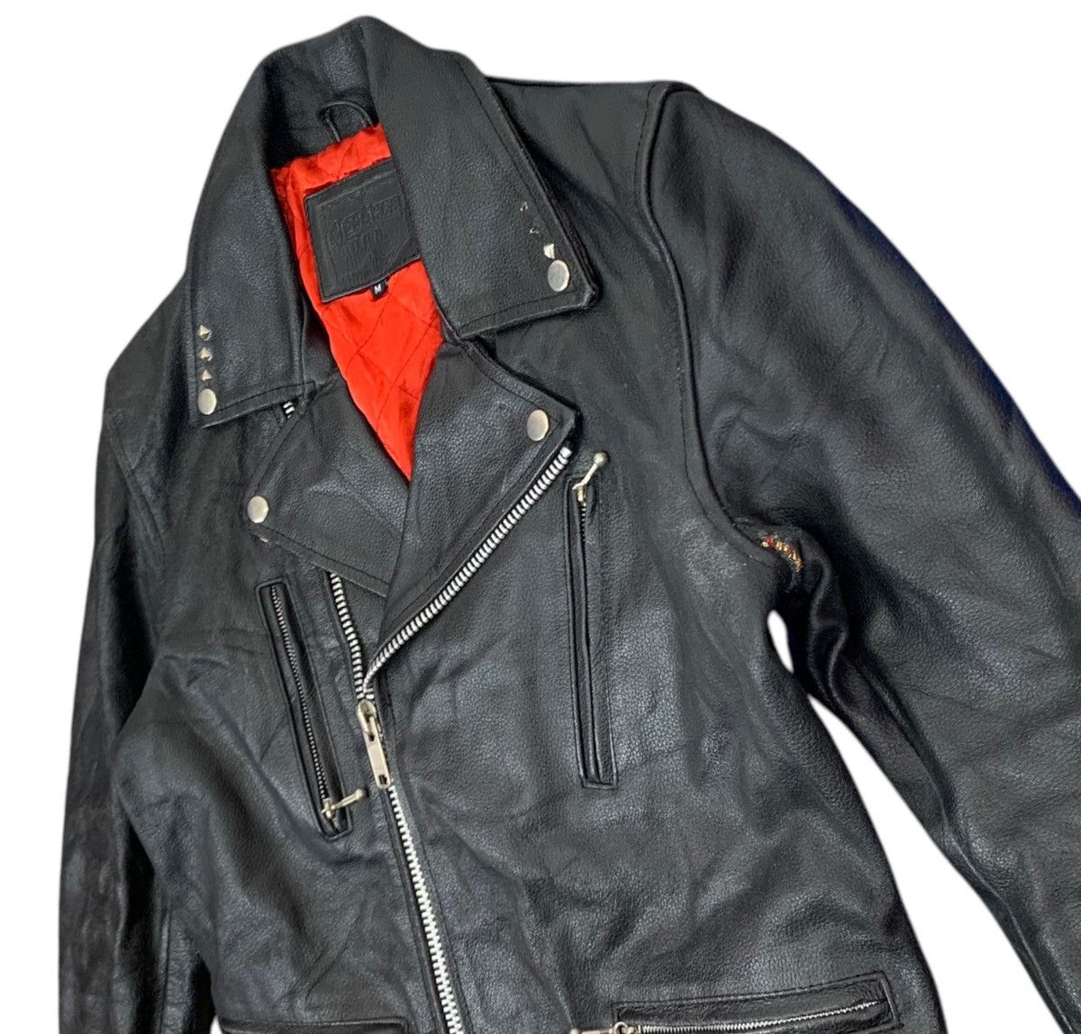 Aero Leathers × Schott VINTAGE BLACK LEATHER BIKERS JACKET Size US M / EU 48-50 / 2 - 3 Thumbnail