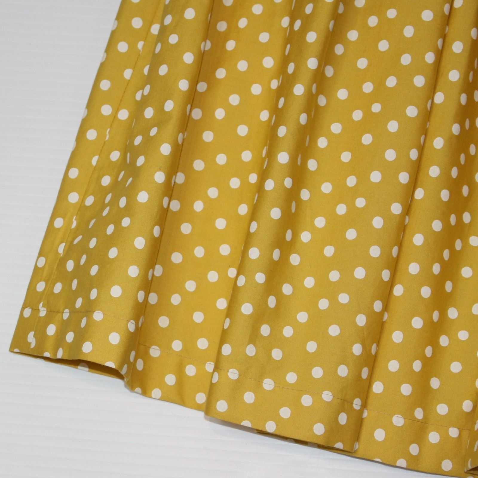 Other Retro Style Mustard Yellow with White Polka Dots Swing Dress Size S / US 4 / IT 40 - 3 Thumbnail