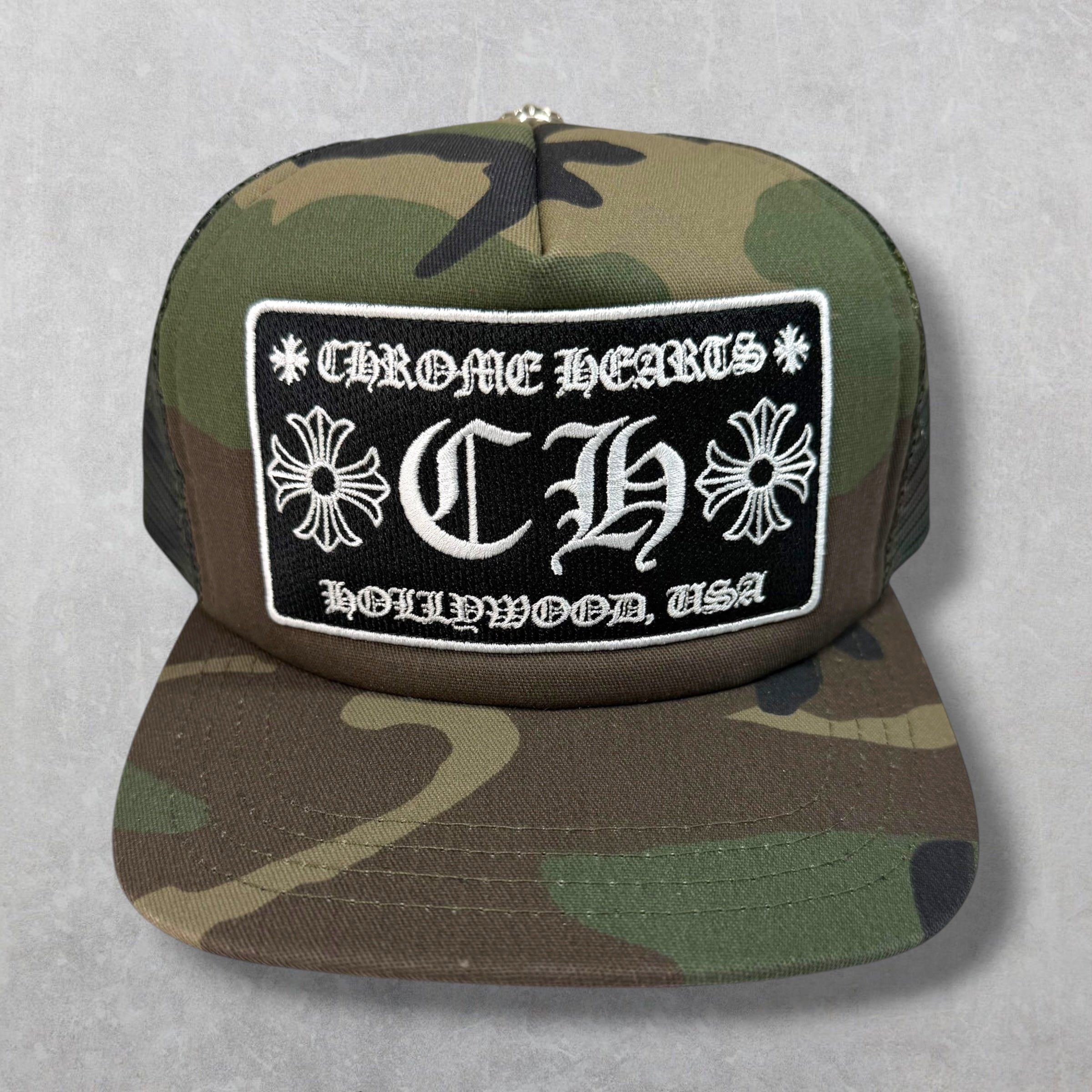 Chrome Hearts Chrome Hearts CH Hollywood Camo Trucker Hat Size ONE SIZE - 1 Thumbnail